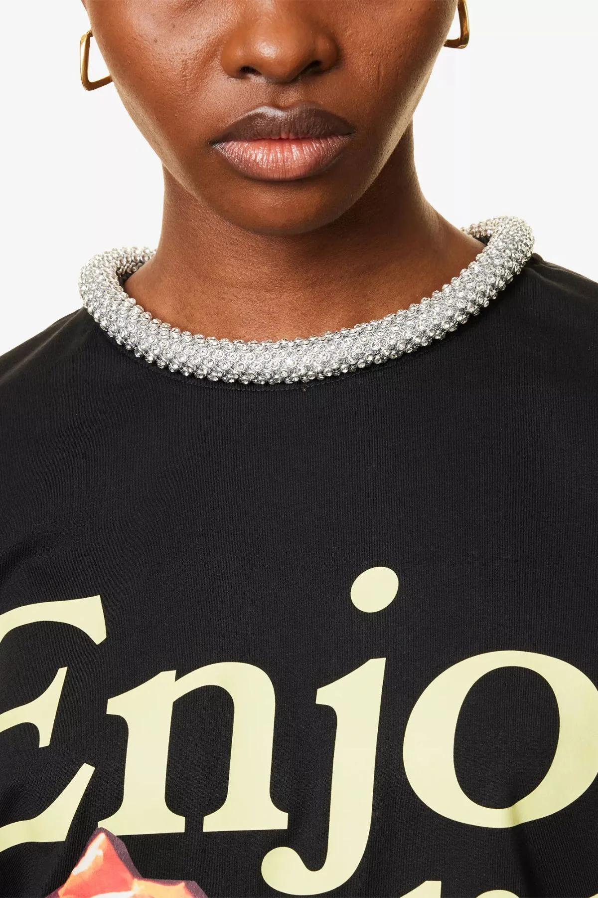 3.1 Phillip Lim Enjoy The Moment Tee - Black Multi - Image 4