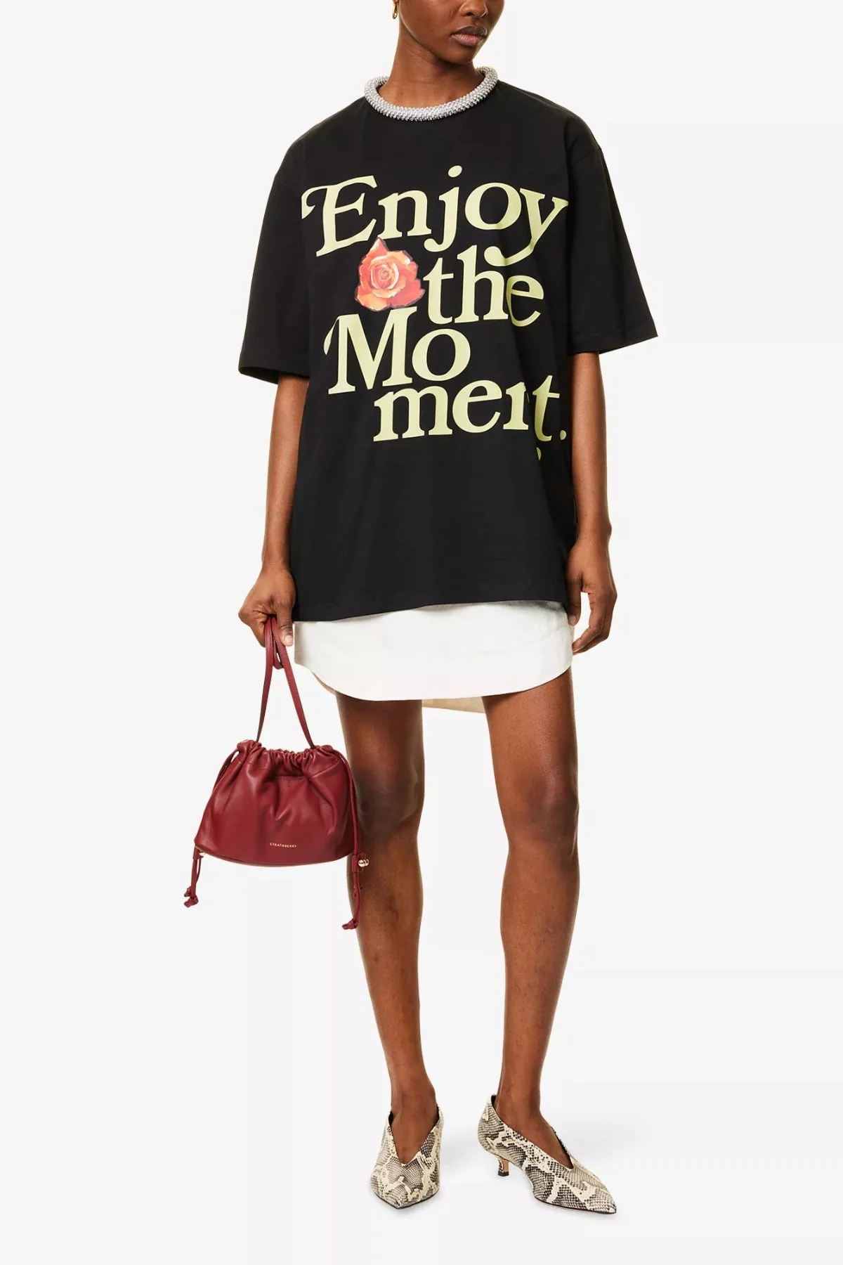 3.1 Phillip Lim Enjoy The Moment Tee - Black Multi - Image 5