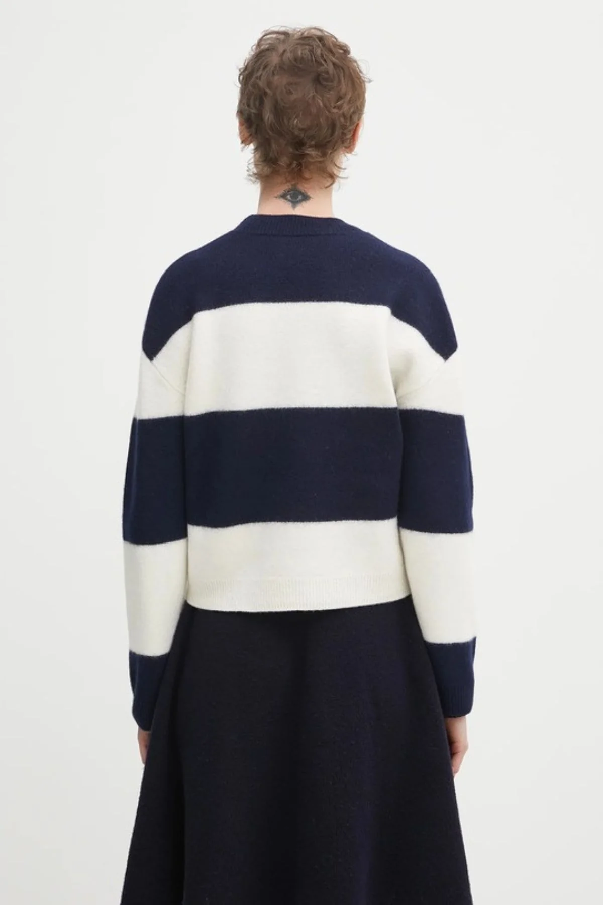 A.P.C. Pull Penny Jumper - Dark Navy/ Ecru - Image 3