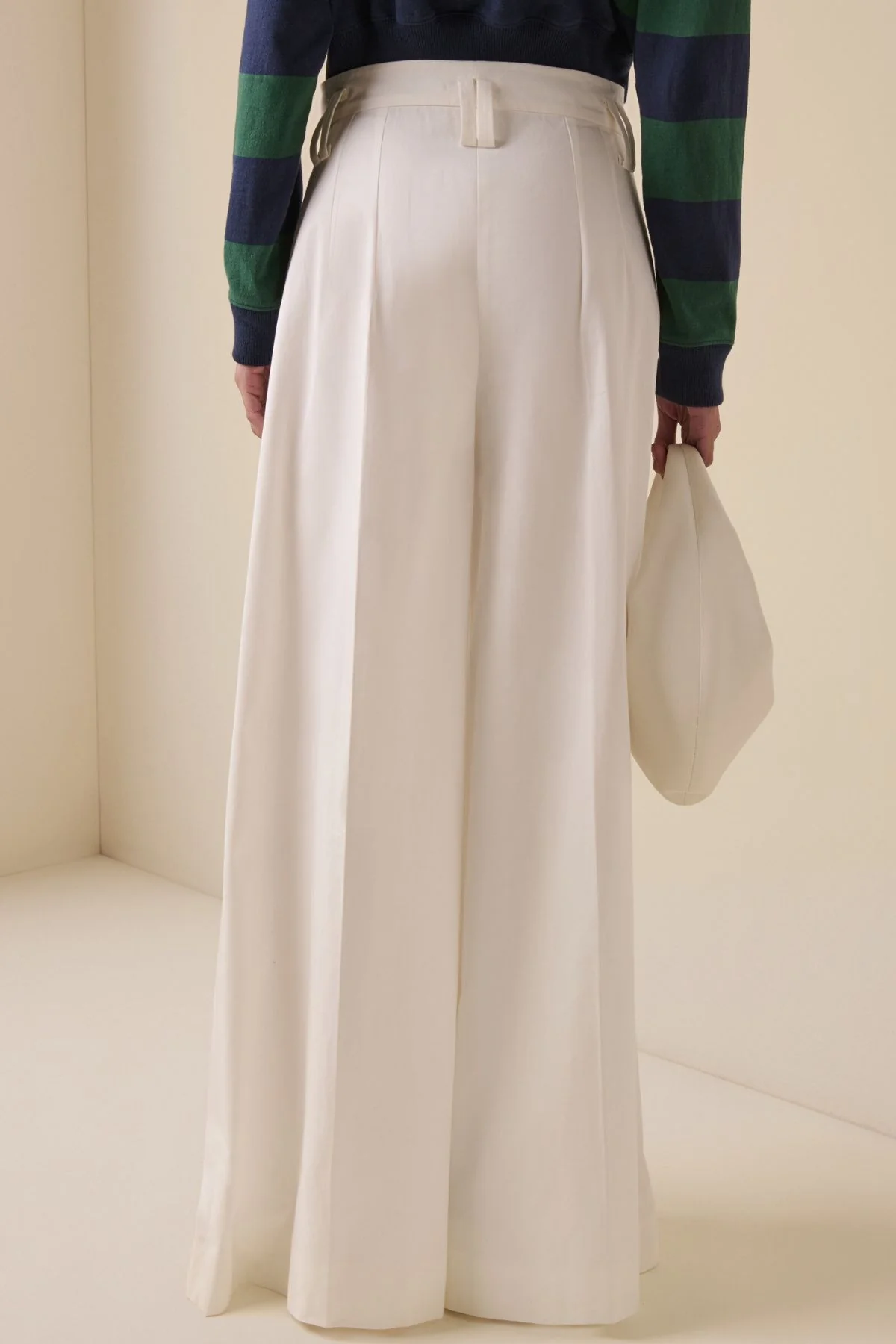A.W.A.K.E. Mode Full Split Wide Leg Pants - White - Image 4