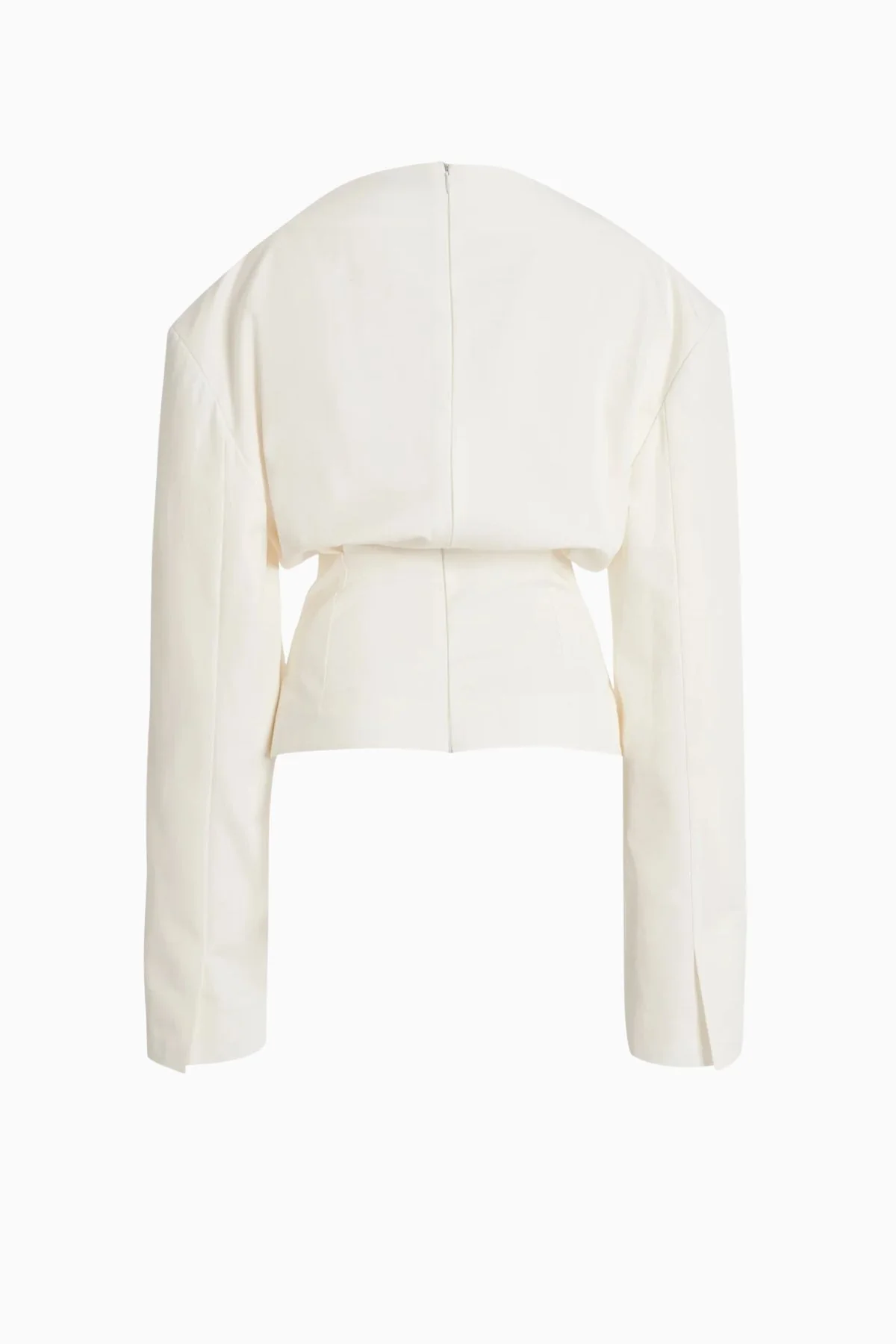 A.W.A.K.E. Mode Round Neck Tailored Top - White - Image 3