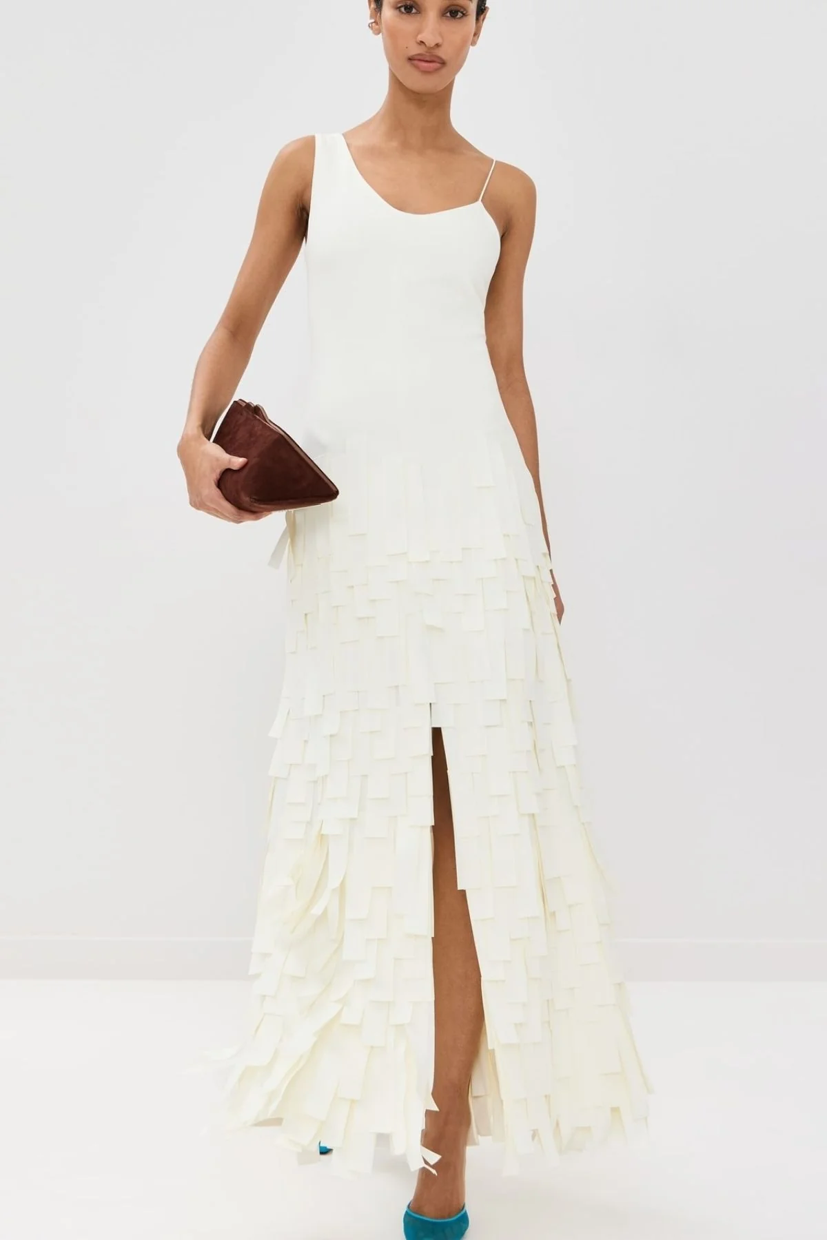 A.W.A.K.E. Mode Multi Rectangle Maxi Dress - Ivory - Image 4