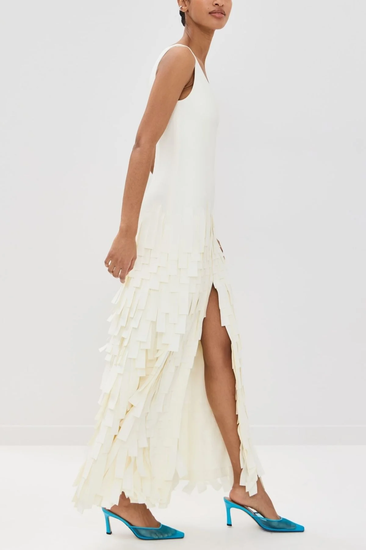 A.W.A.K.E. Mode Multi Rectangle Maxi Dress - Ivory - Image 5