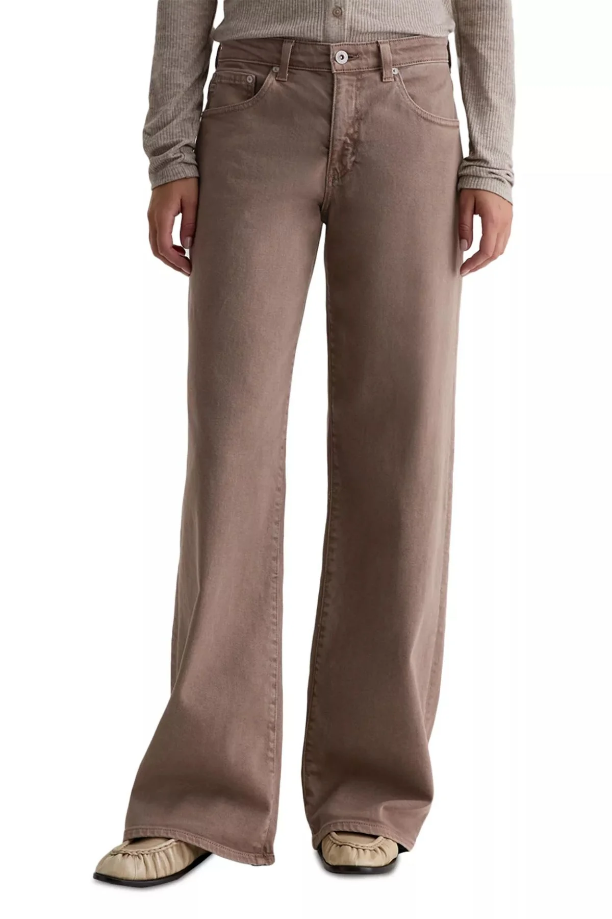 AG Denim Adria - Sulfur Taupe Grey - Image 5