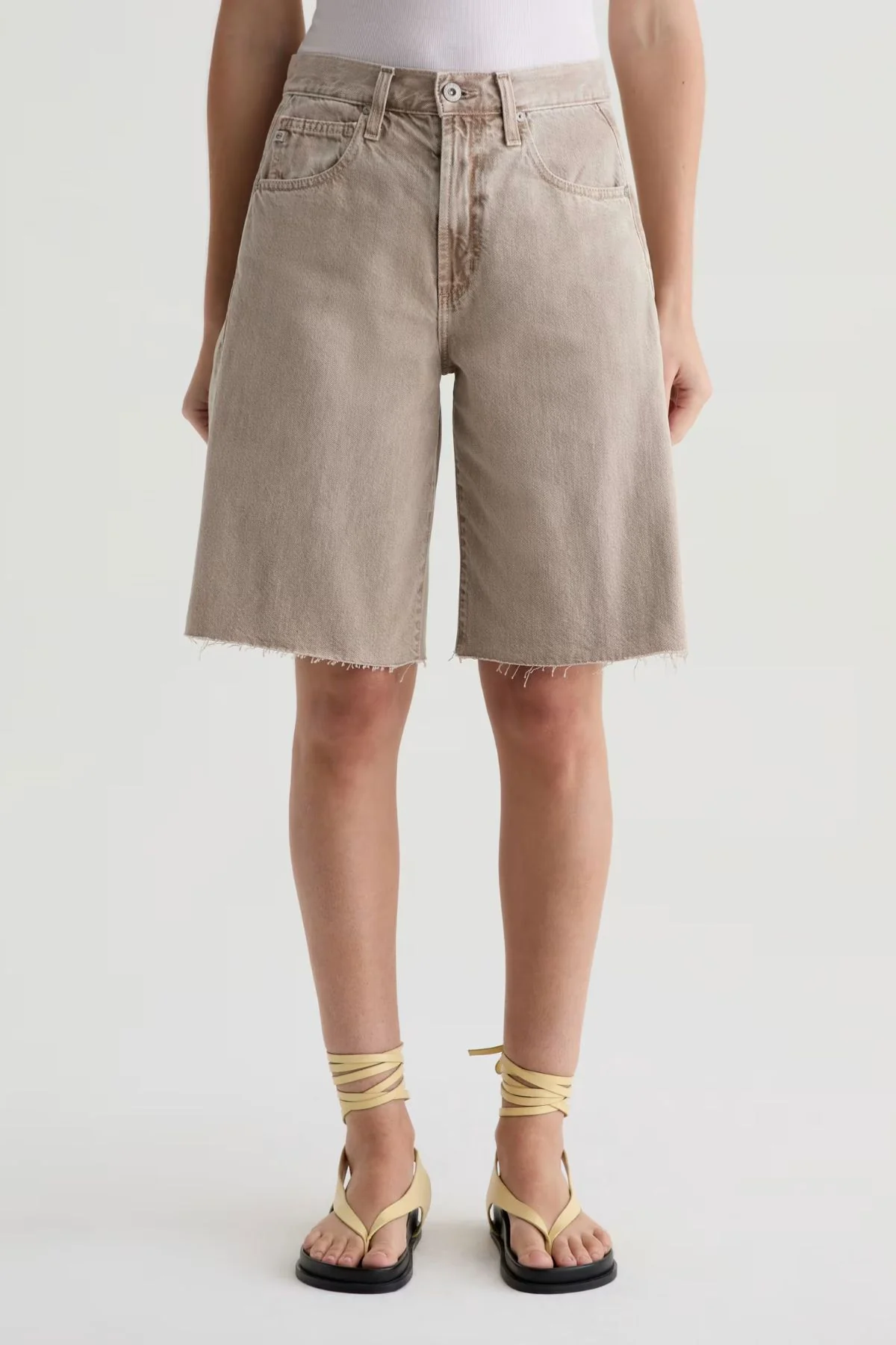 AG Denim Hattie Short - Sulfur Simple Taupe - Image 2