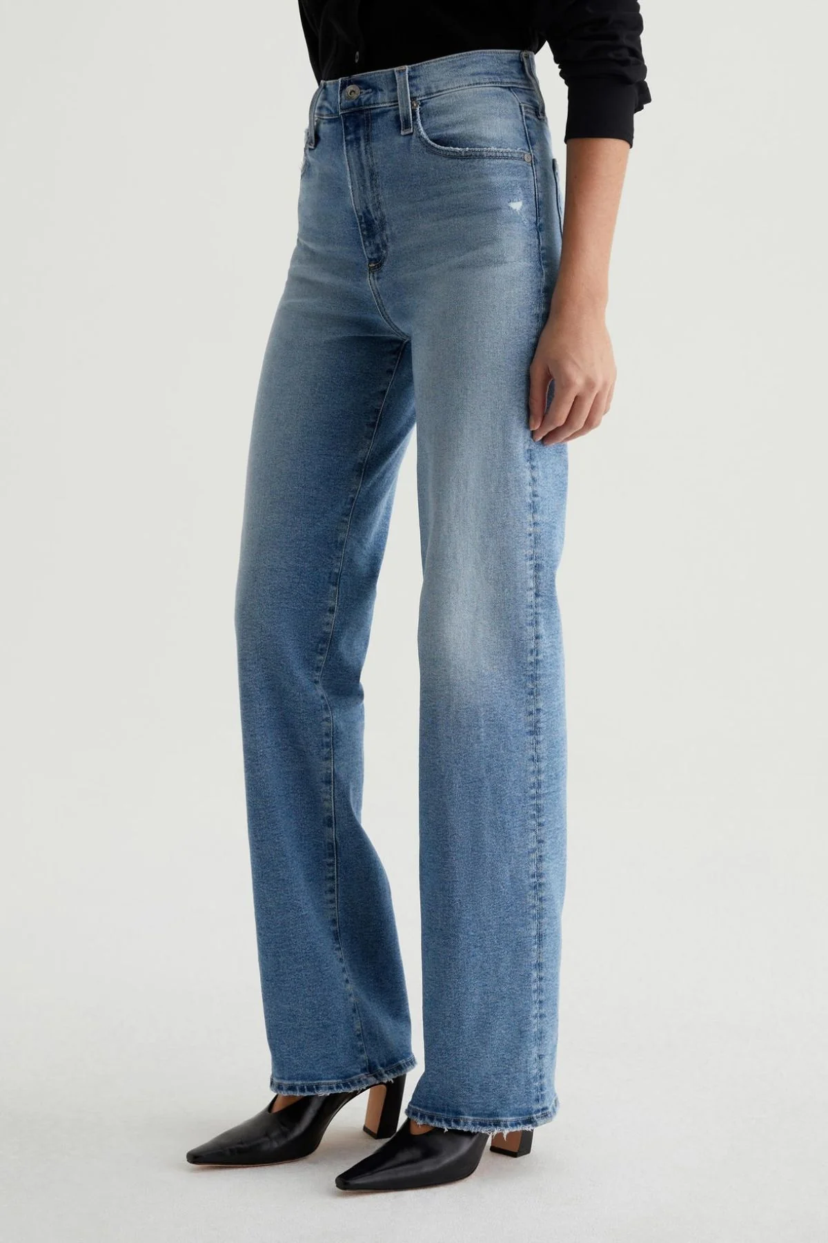 AG Denim Kora High-Rise Wide Leg - Momento - Image 7
