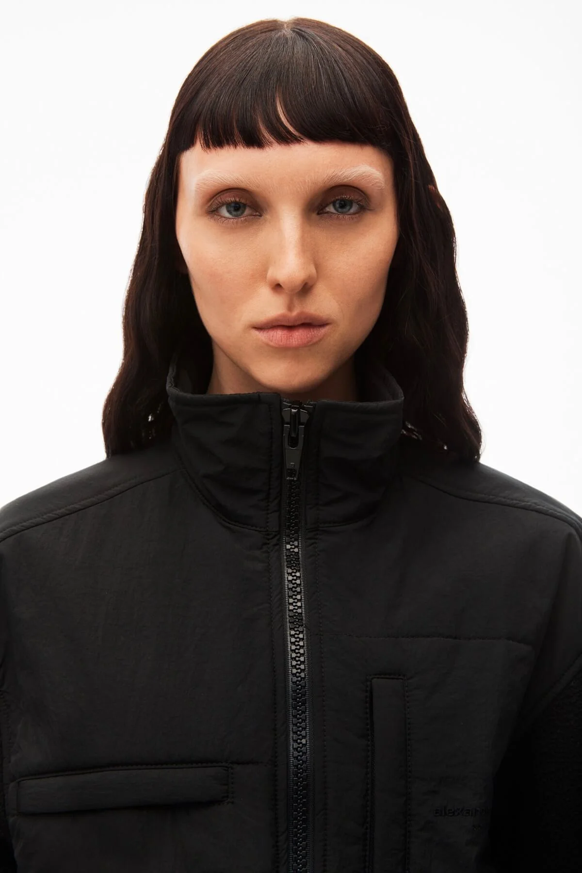 Alexander Wang Cropped Fleece Jacket - Black - Image 5