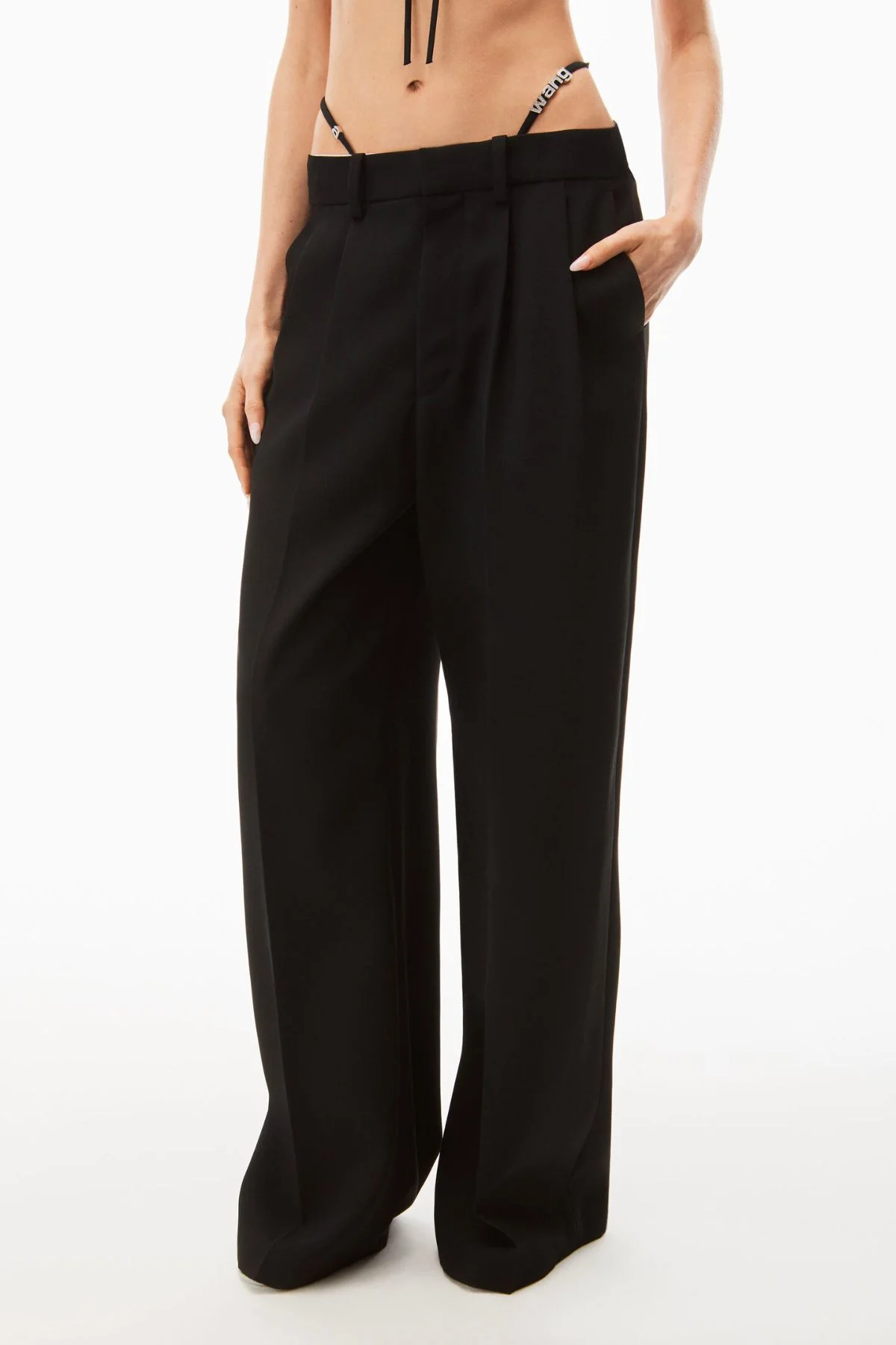 Alexander Wang Crystal Trim Pants - Black - Image 4