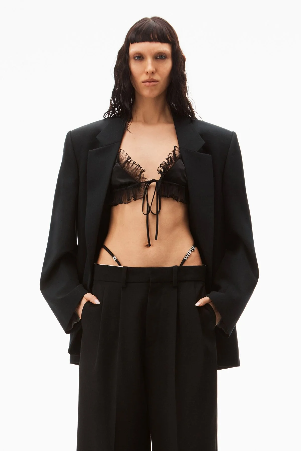 Alexander Wang Crystal Trim Pants - Black - Image 5
