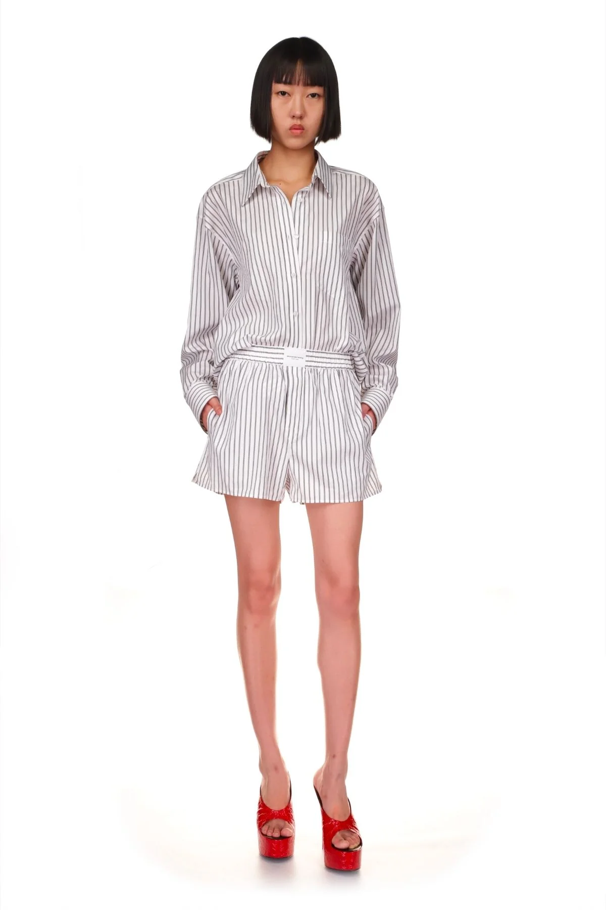 alexanderwang.t Classic Boxer Short - White/ Black - Image 2