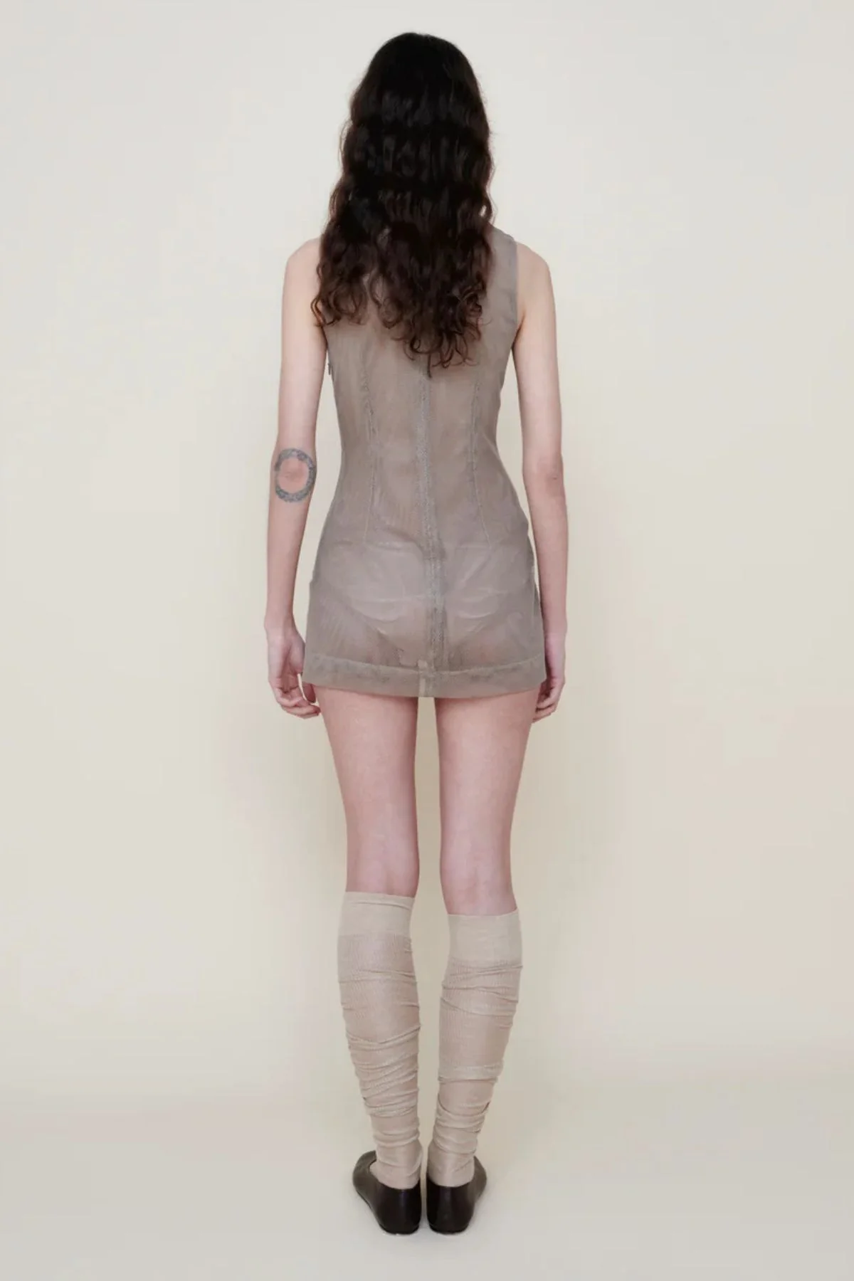 ALFIE Nori Mini Dress - Taupe - Image 3