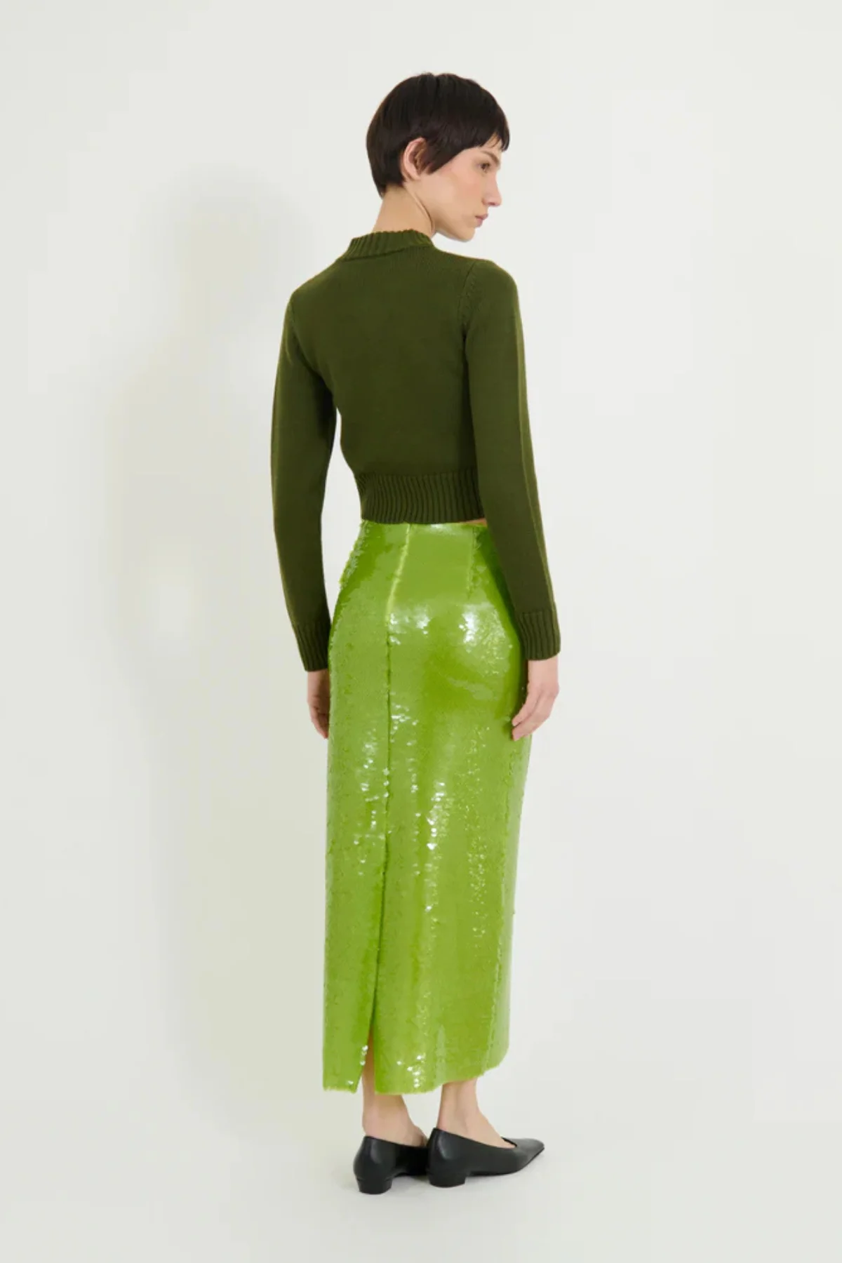 ALFIE Mona Sweater  - Forest Green - Image 3