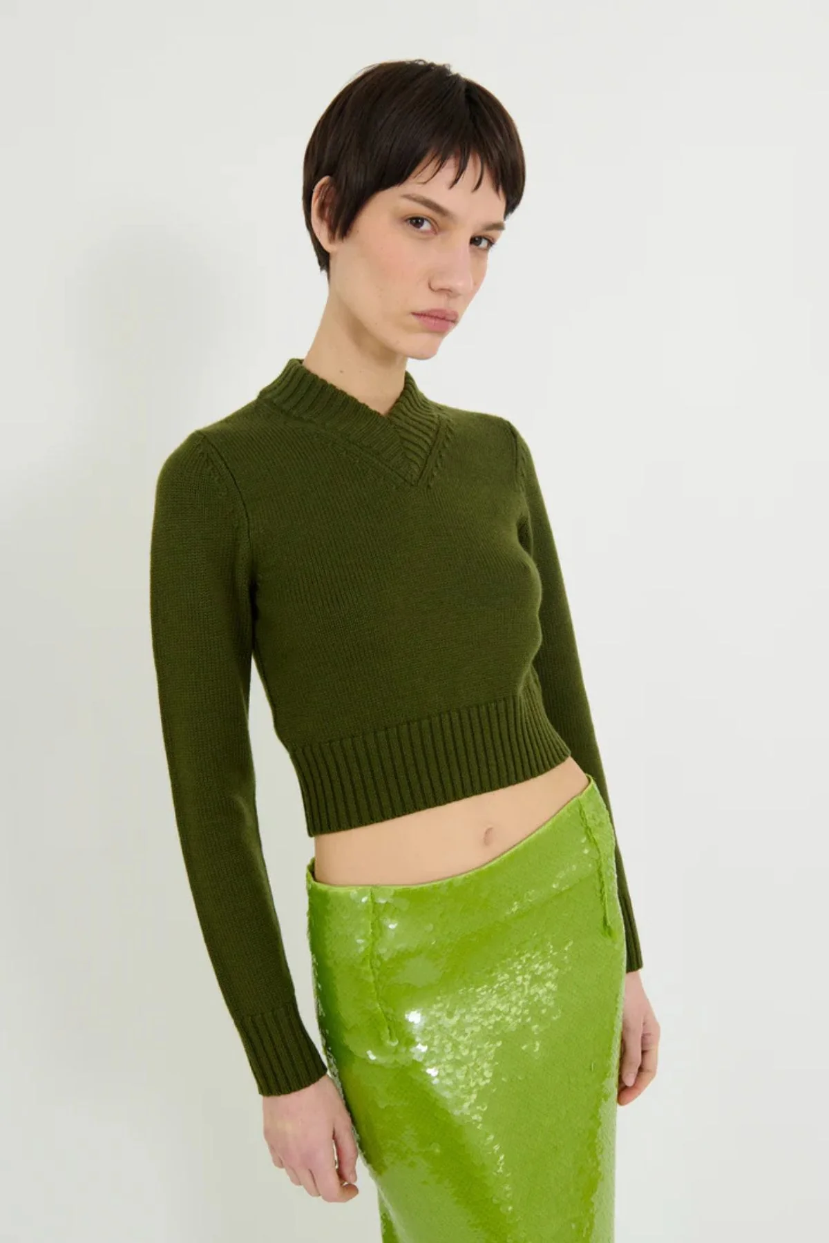 ALFIE Mona Sweater  - Forest Green - Image 4