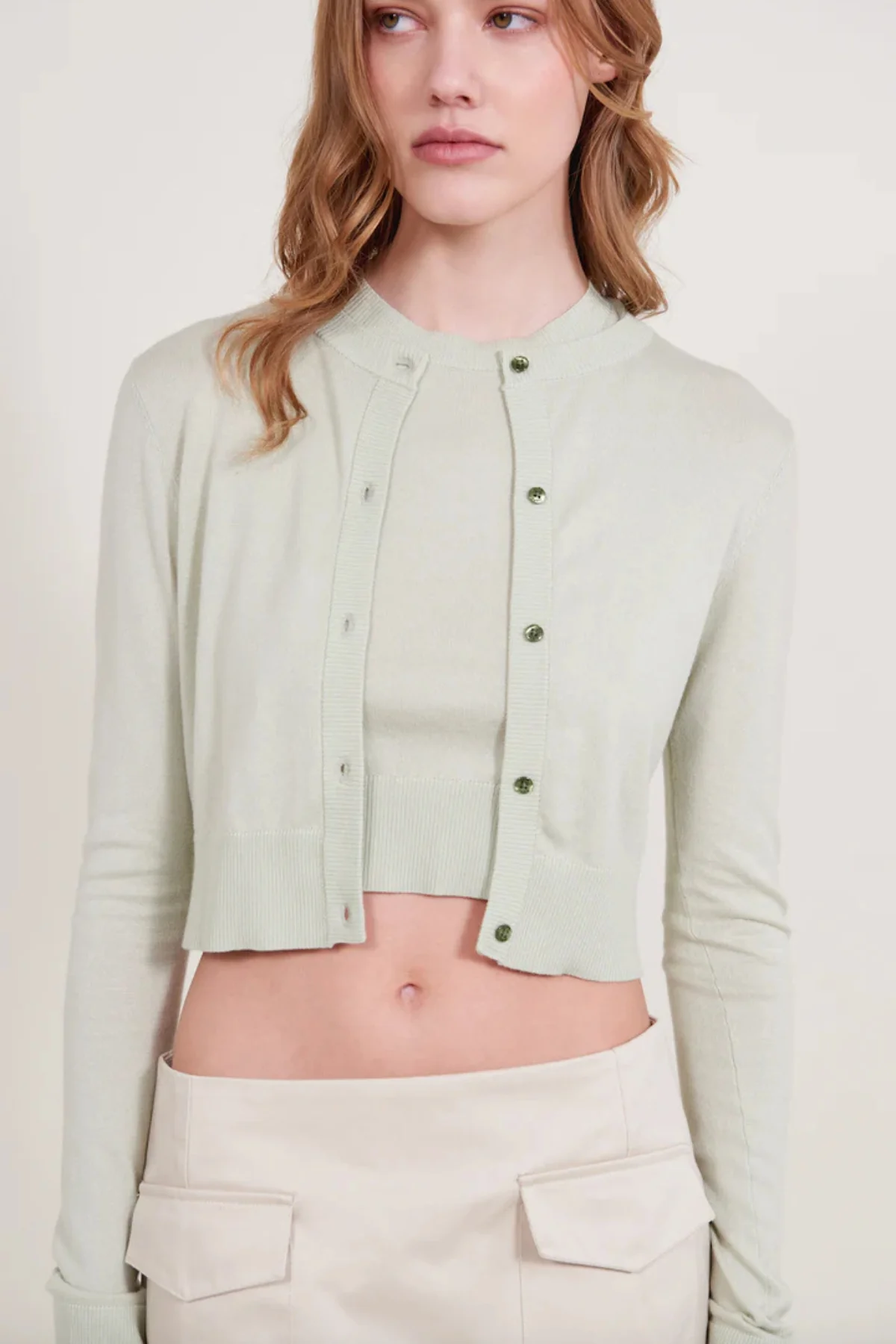 ALFIE Twinset Top - Amande - Image 3