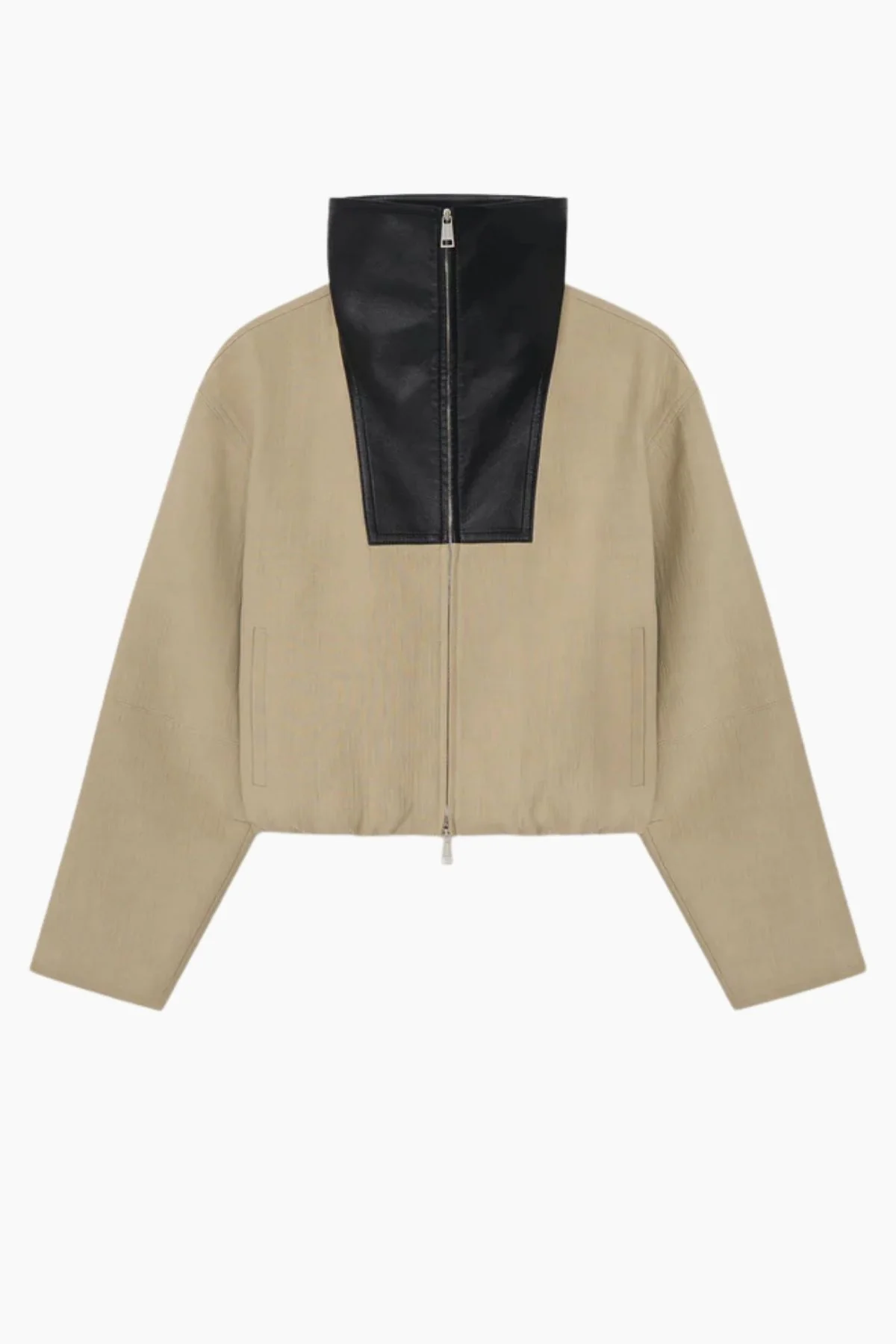 Nanushka Alonza Jacket - Stone/ Black