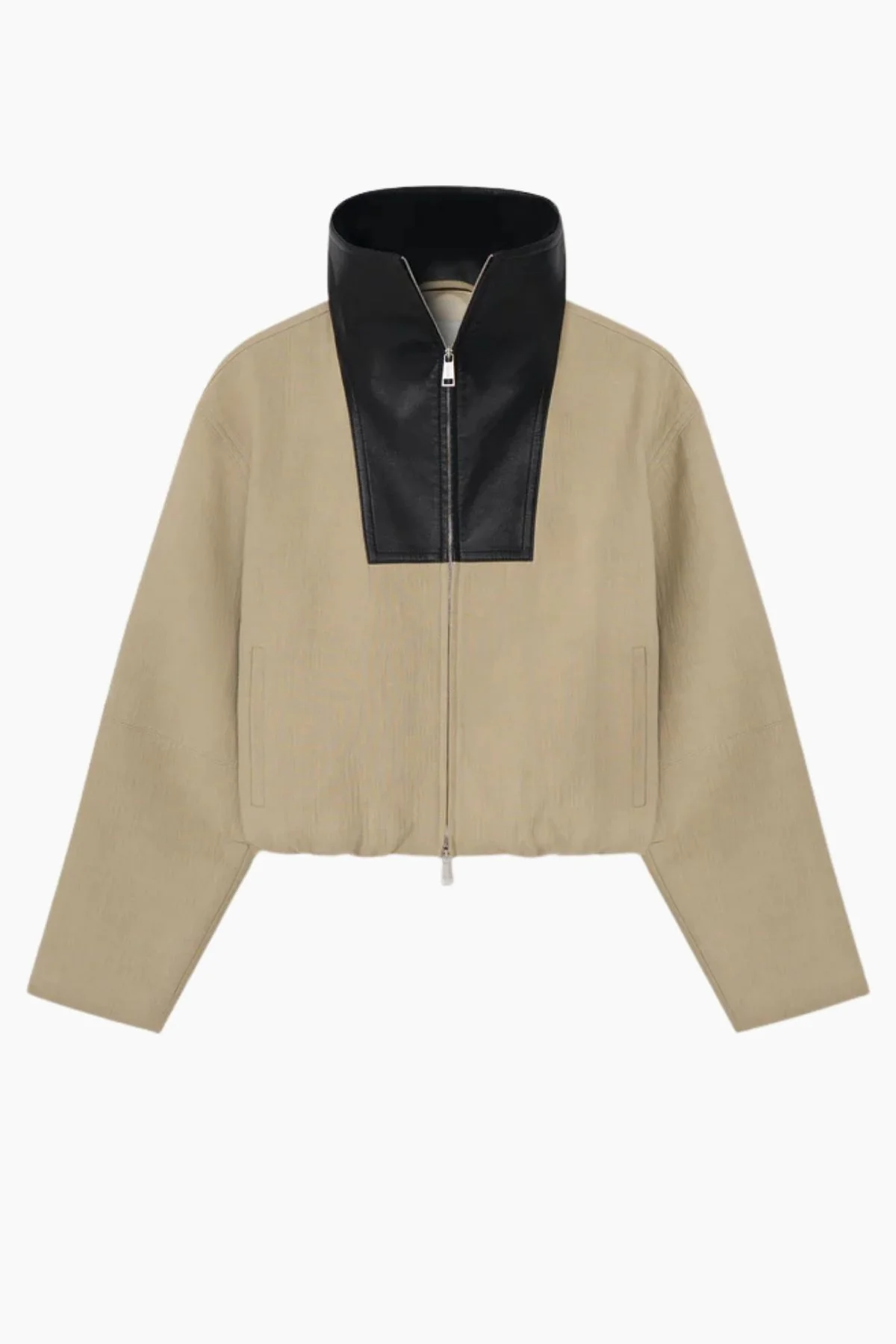 Nanushka Alonza Jacket - Stone/ Black - Image 4