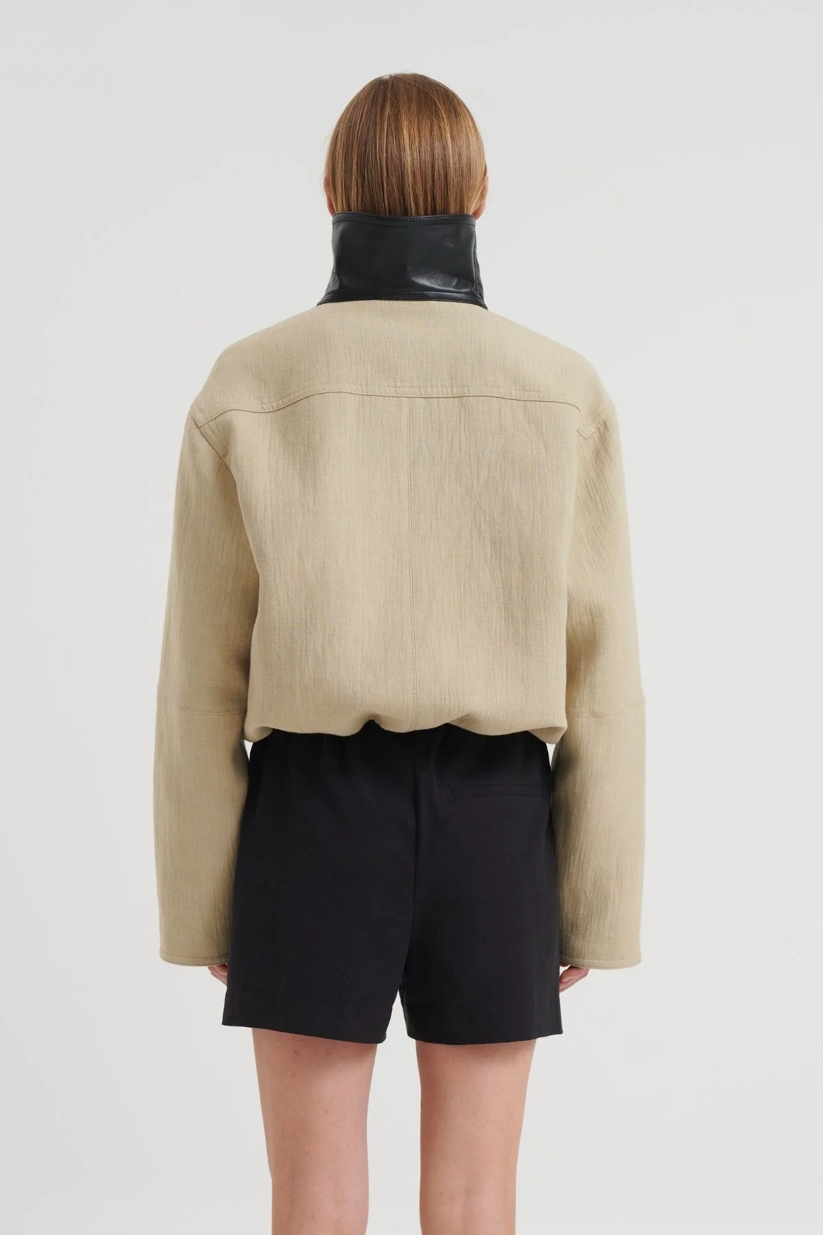 Nanushka Alonza Jacket - Stone/ Black - Image 5