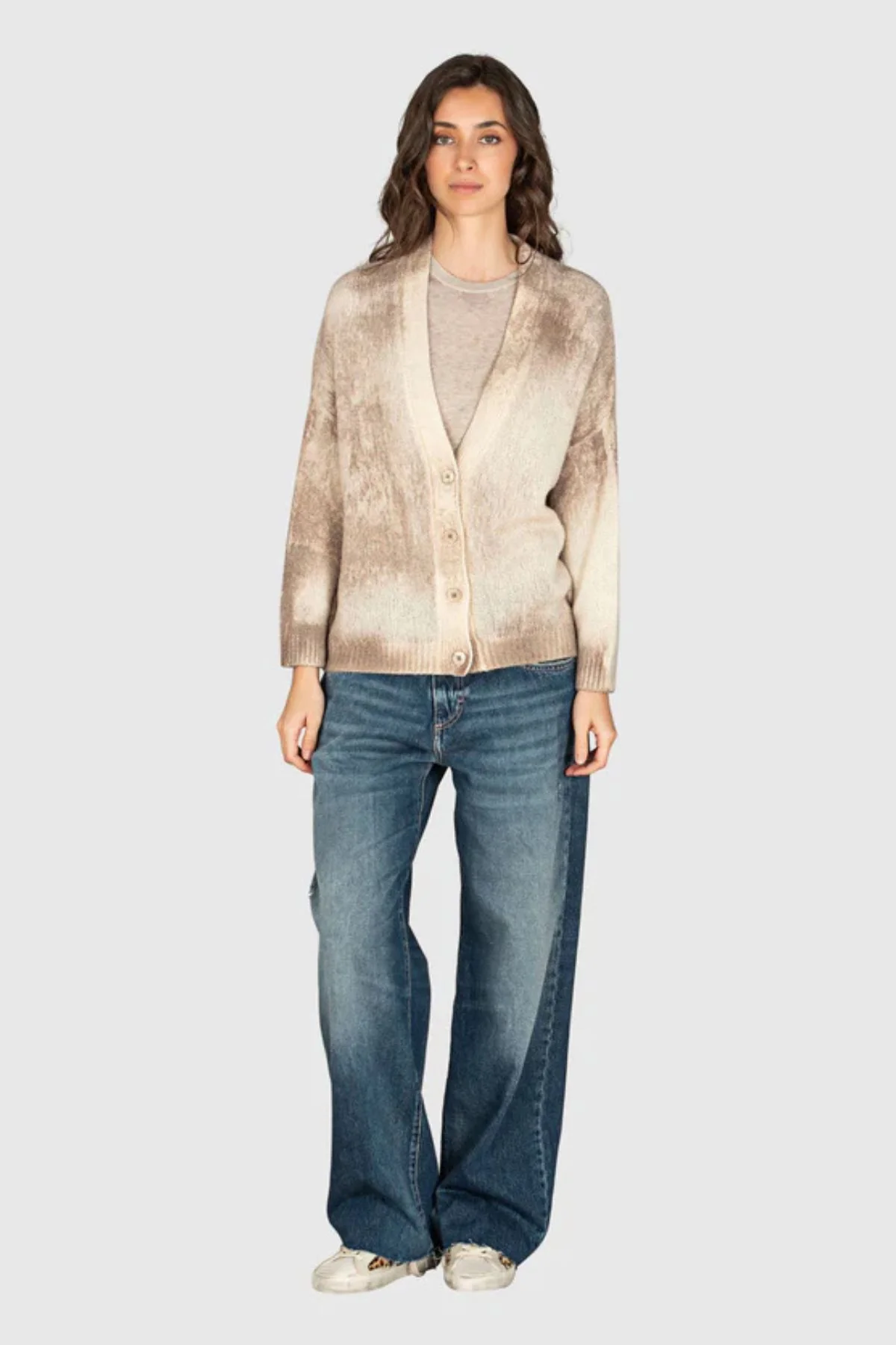 Avant Toi Marble Brushed Cashmere Cardigan - Noce Moscata - Image 3