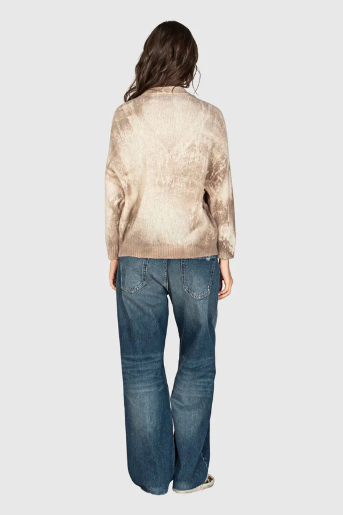 Avant Toi Marble Brushed Cashmere Cardigan - Noce Moscata - Image 4