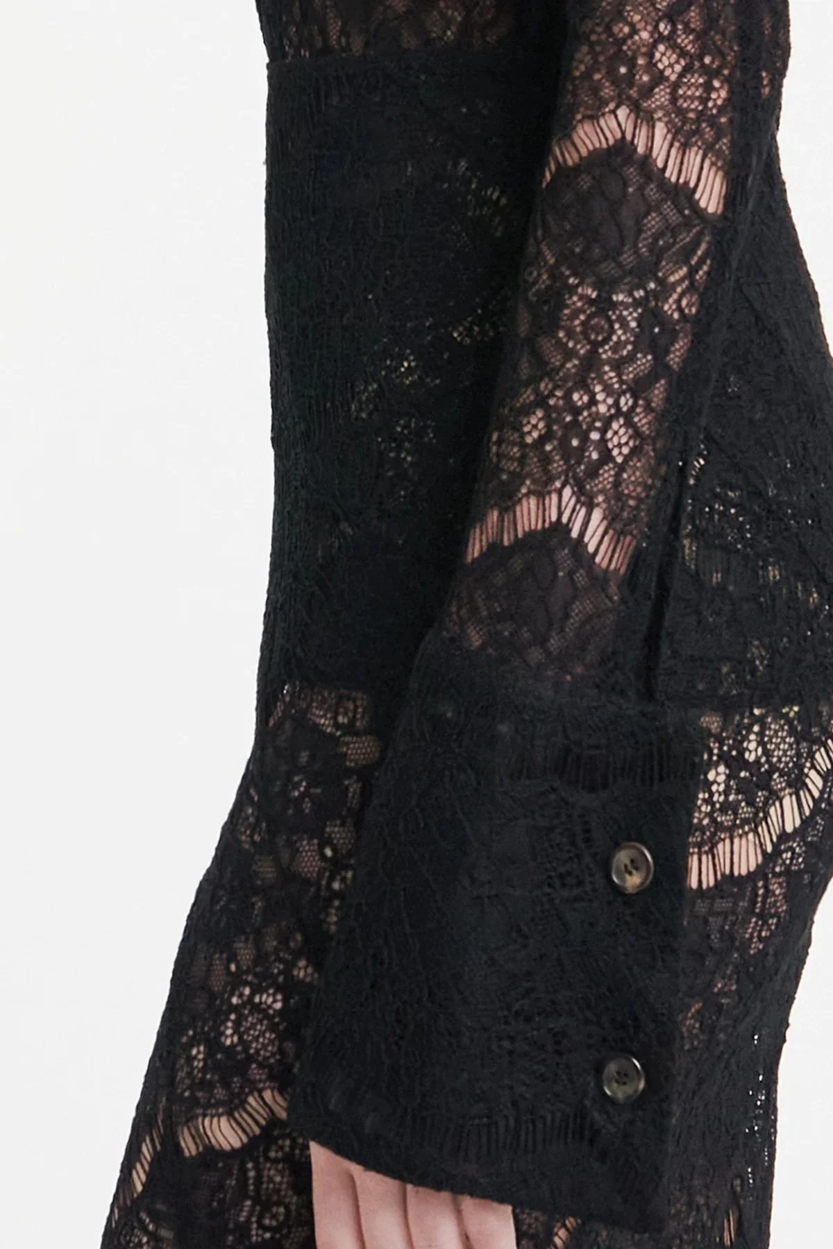 A.W.A.K.E. Mode Fitted Lace Shirt - Black - Image 8