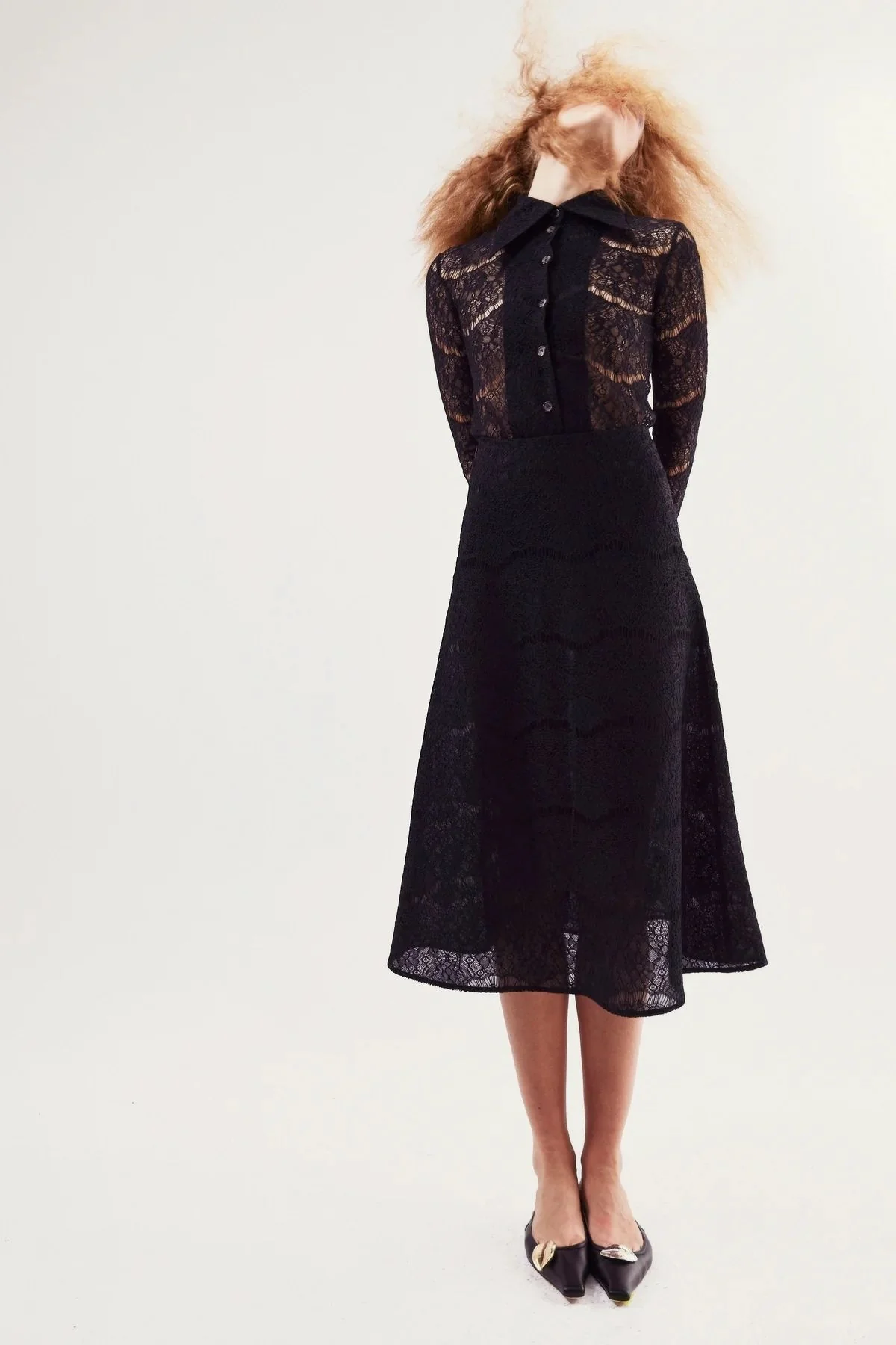 A.W.A.K.E. Mode Fitted Lace Shirt - Black - Image 9