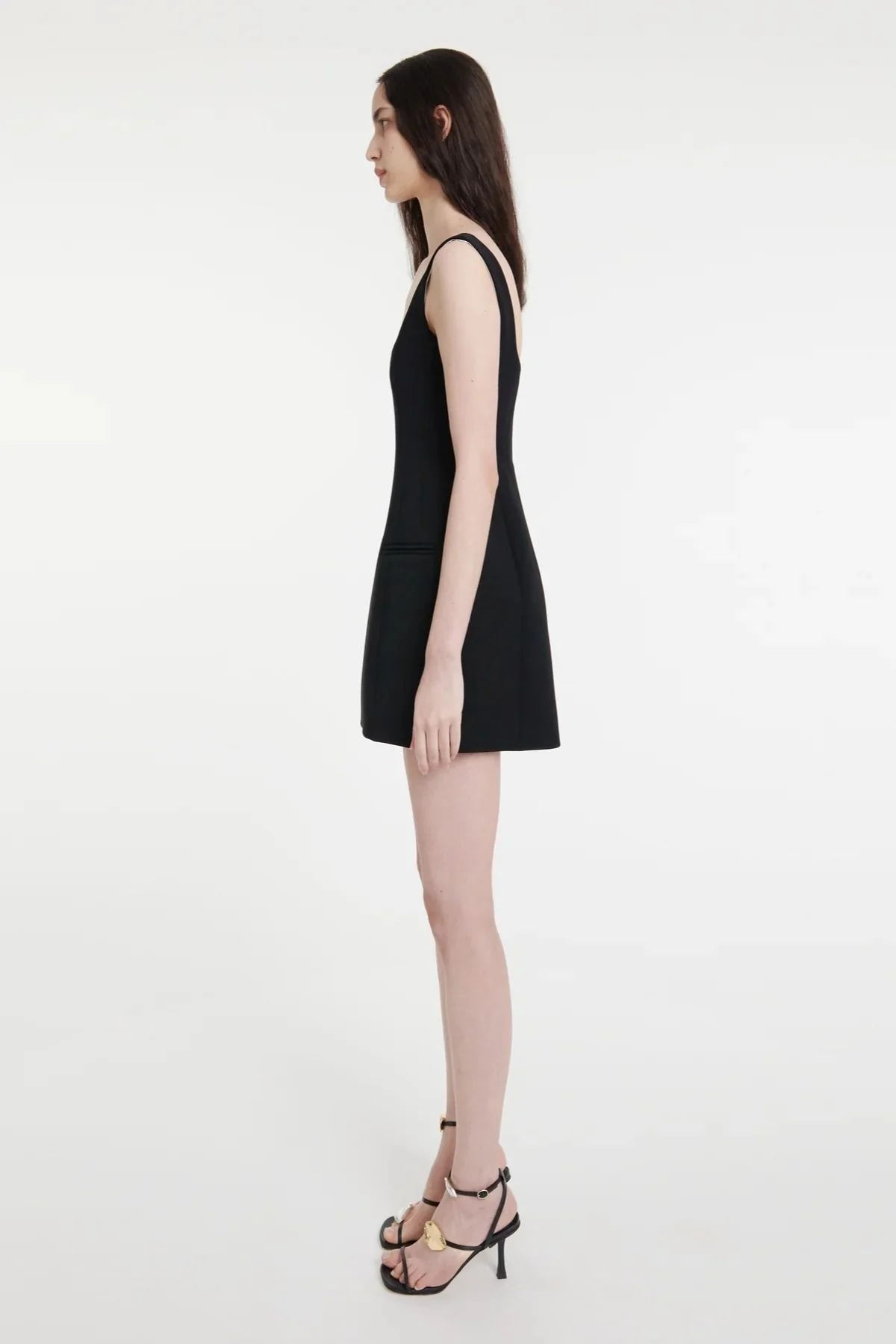 A.W.A.K.E. Mode Mini Tailored Dress - Black - Image 5