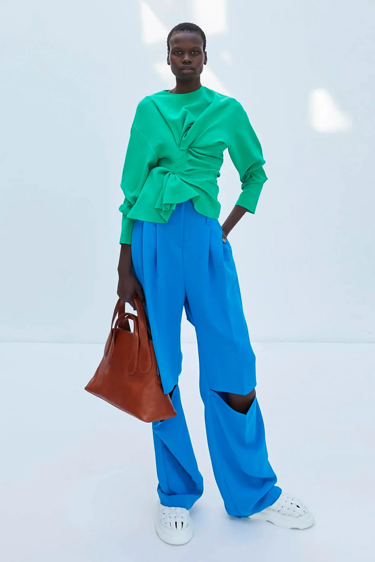 A.W.A.K.E. Mode Wide Leg Trousers - Blue - Image 2
