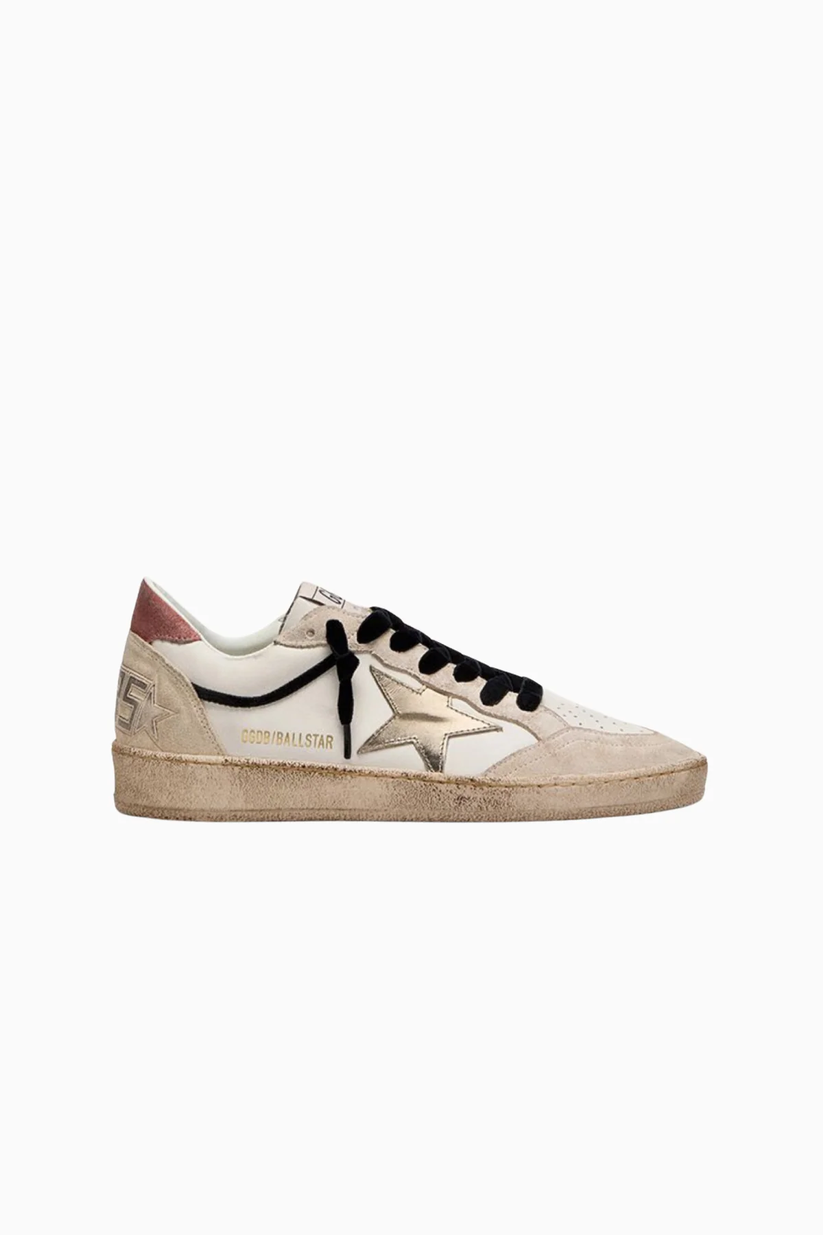 Golden Goose Ball Star Leather - White/ Beige/ Platinum/ Red Rust