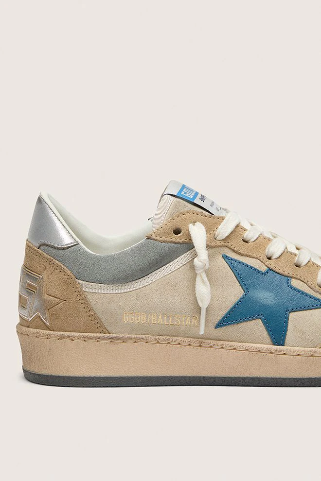Golden Goose Ball Star Suede - Marble/ Quarry/ Silver - Image 4