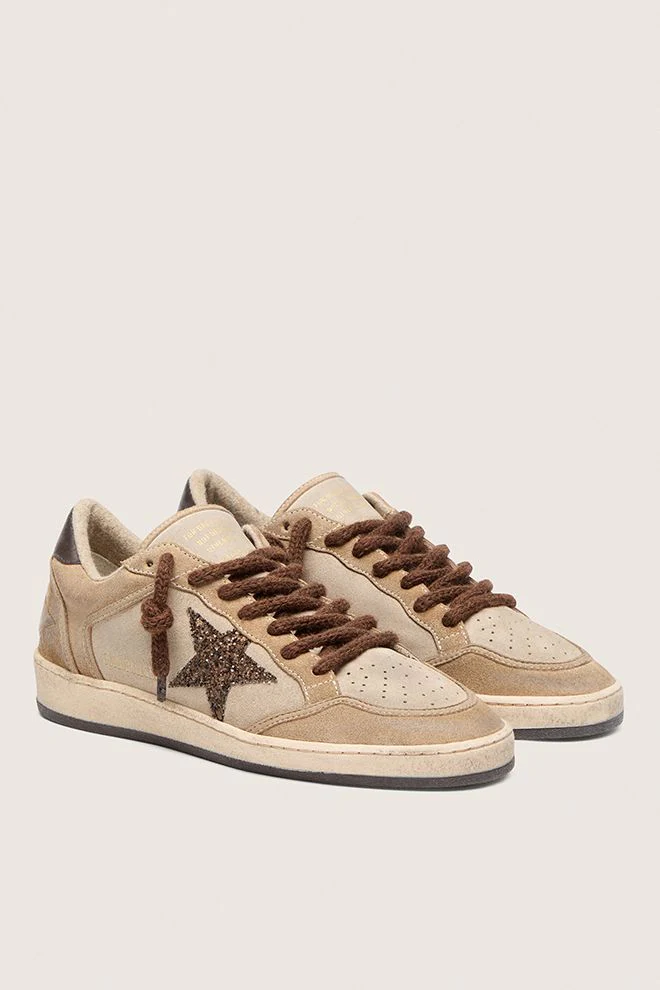 Golden Goose Ball Star Suede - Beige/ Brown - Image 3