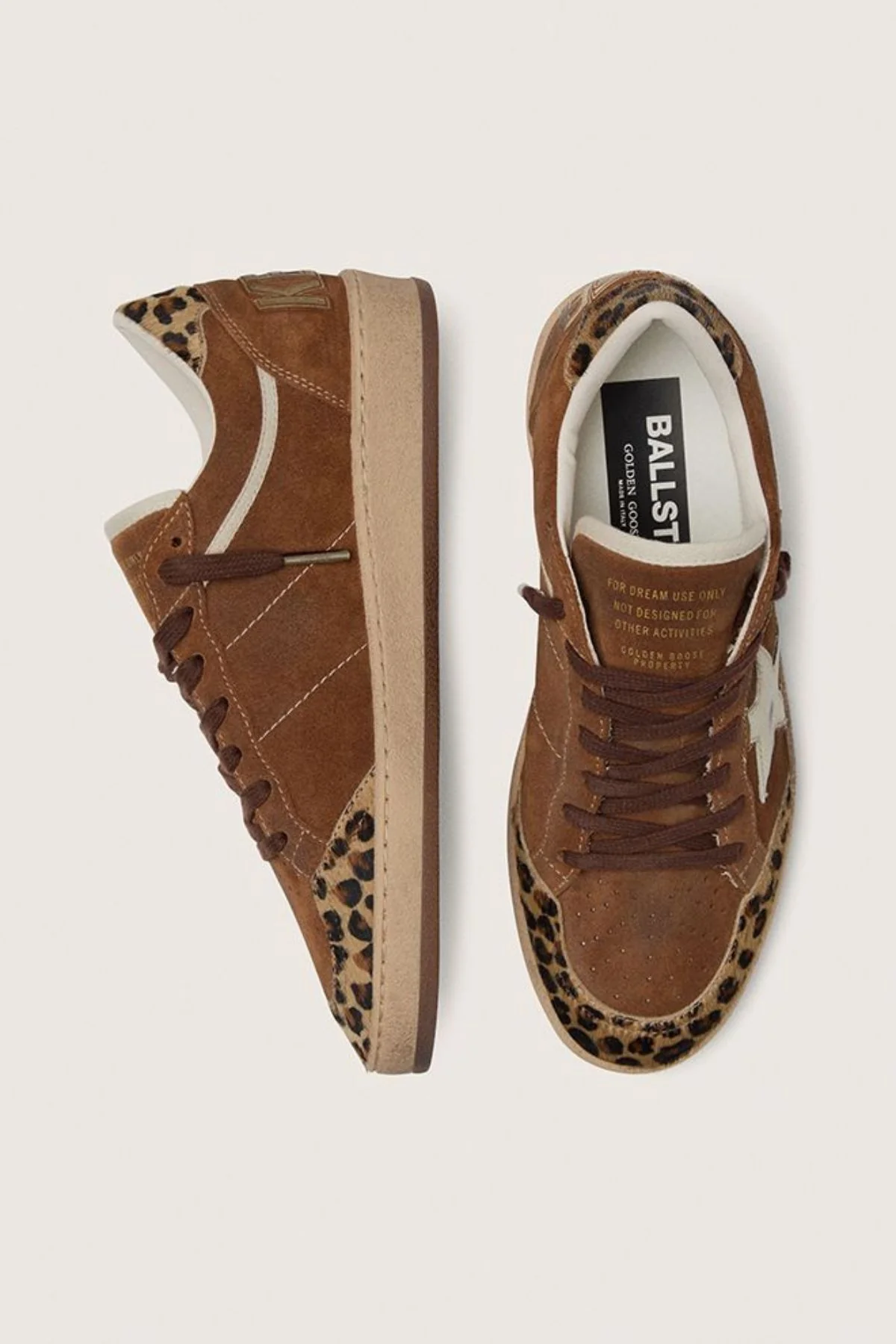 Golden Goose Ball Star - Brown/ Leopard/ Silver - Image 3