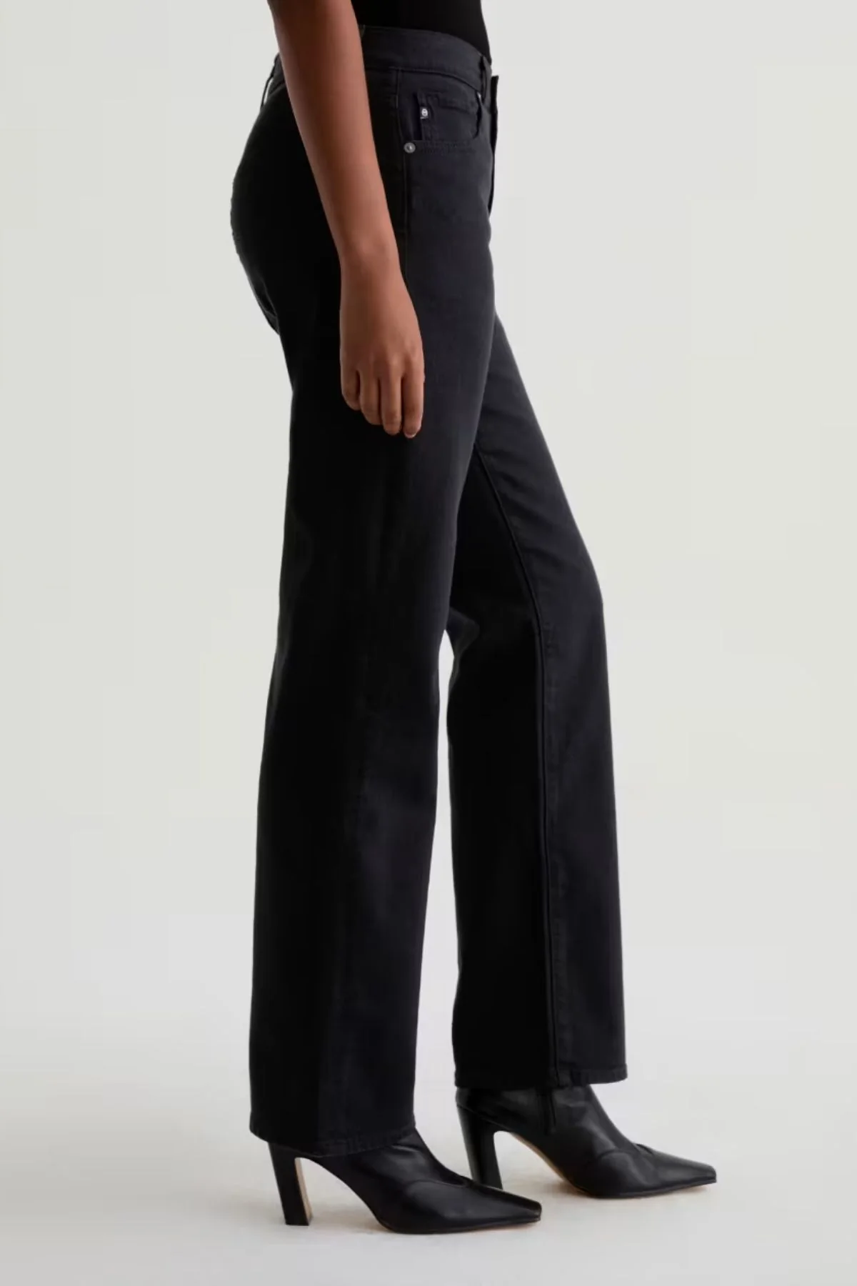 AG Denim Brinley - Super Black - Image 3