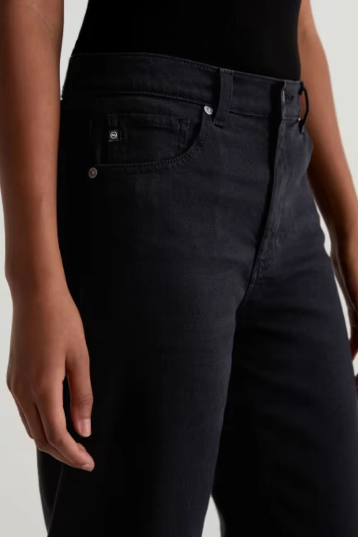 AG Denim Brinley - Super Black - Image 5