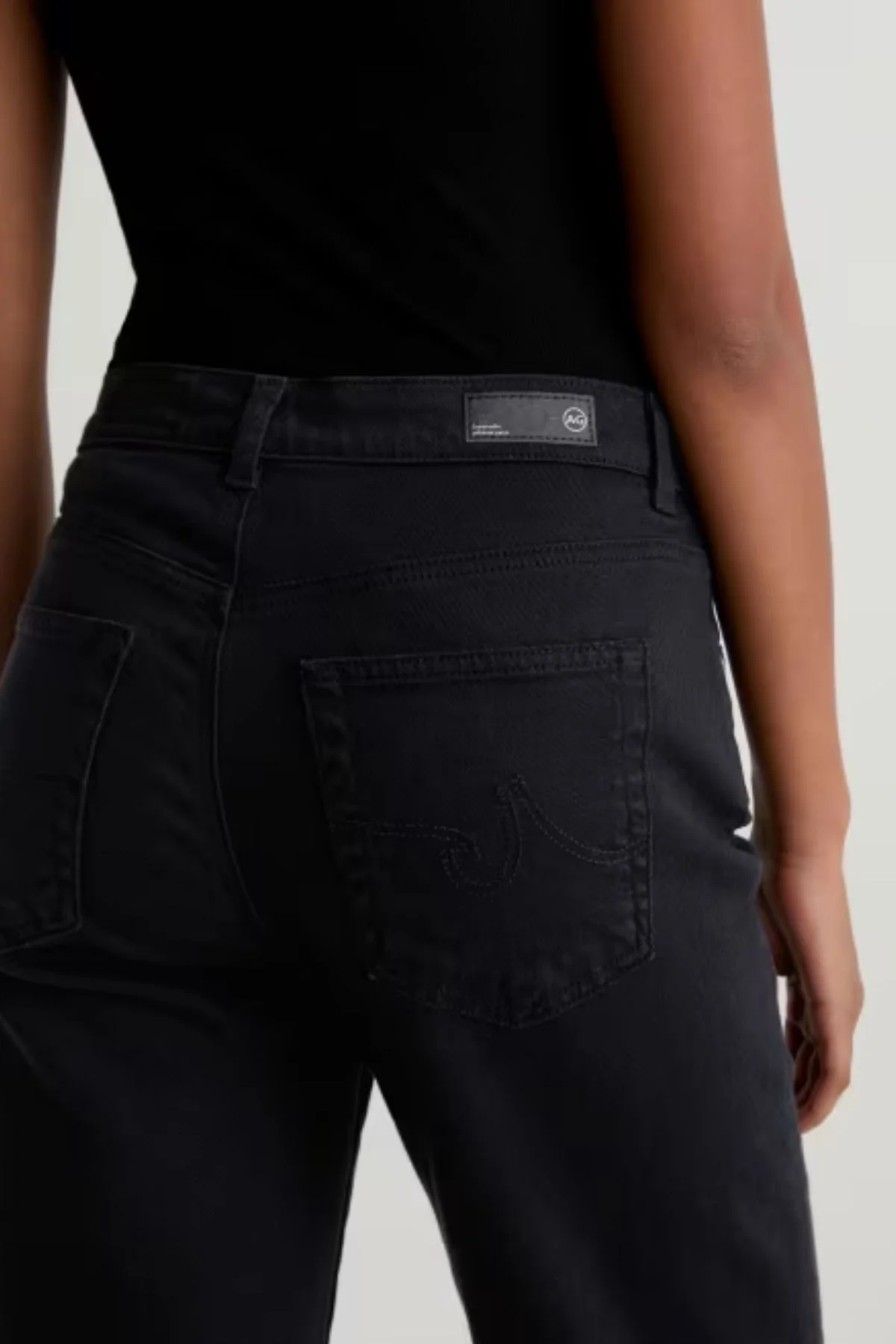 AG Denim Brinley - Super Black - Image 6