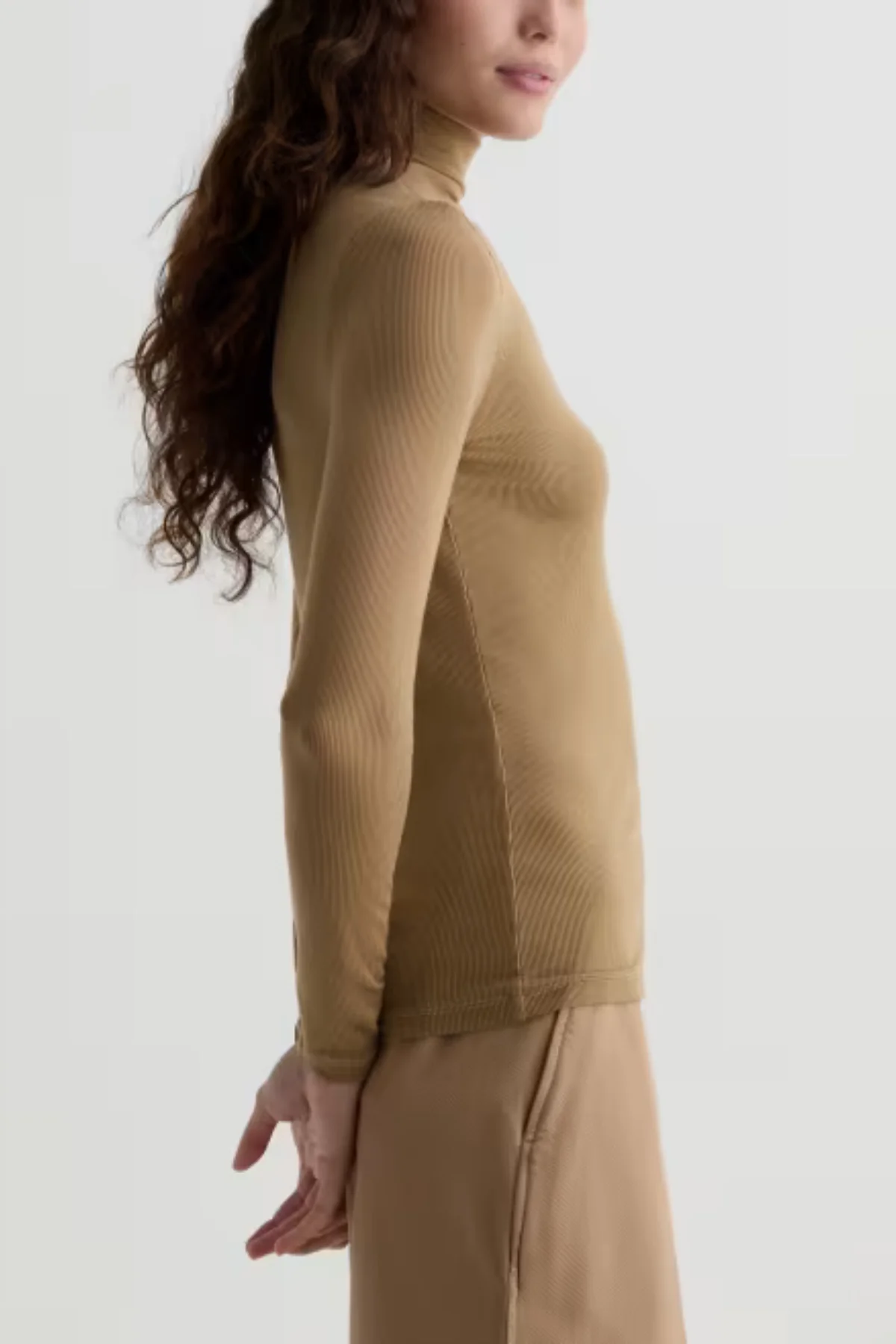 AG Denim Chels Turtleneck - Khaki Sand - Image 3