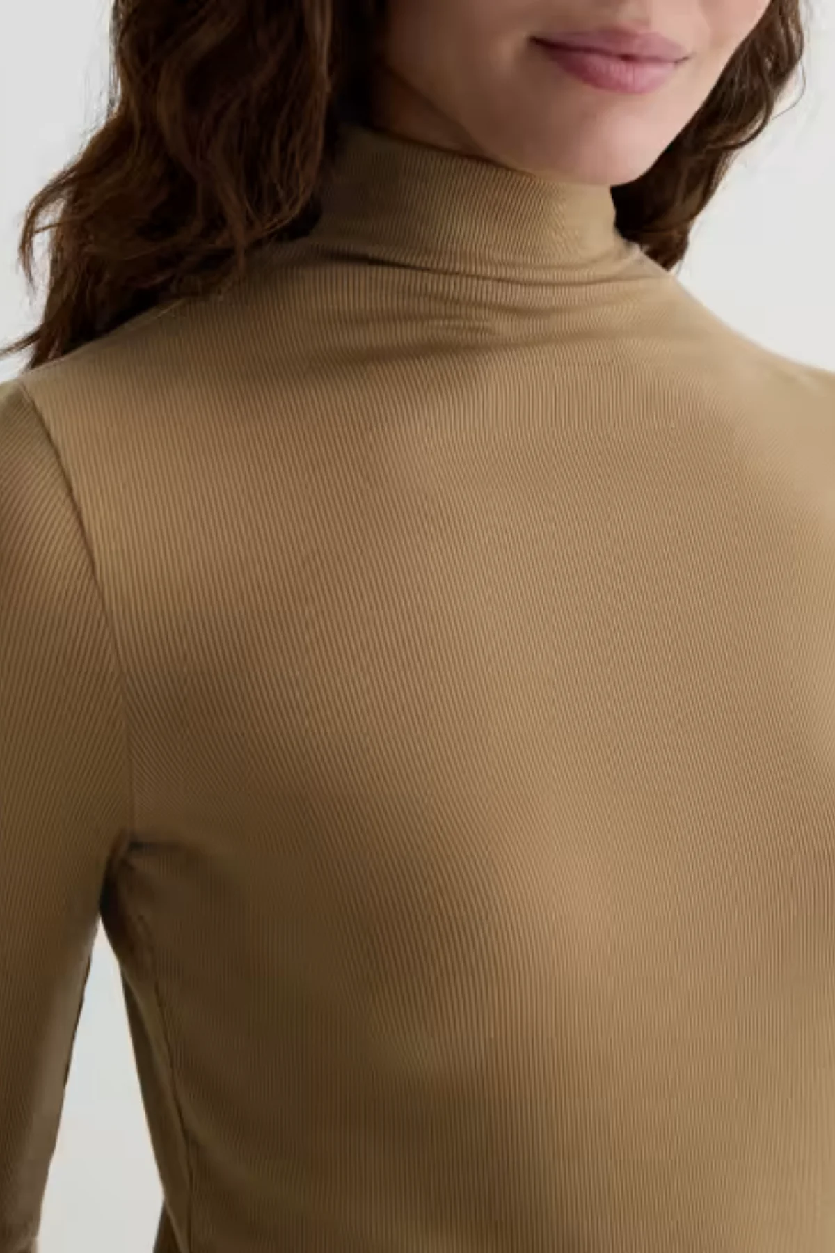 AG Denim Chels Turtleneck - Khaki Sand - Image 4