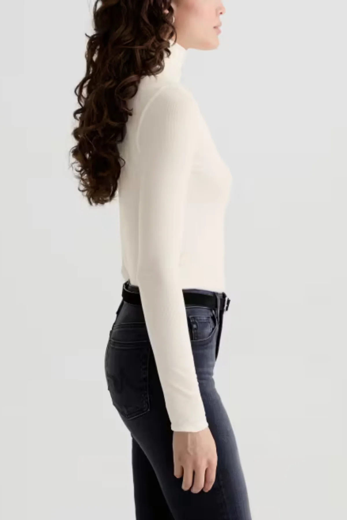AG Denim Chels Turtleneck - Powder - Image 2