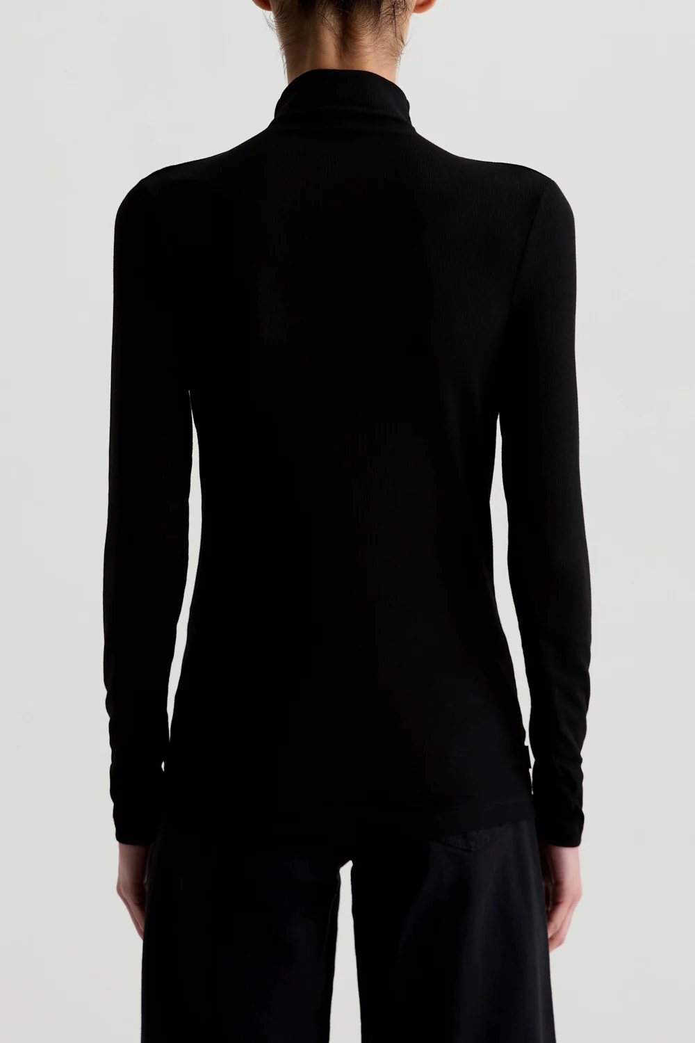 AG Denim Chels Turtleneck - Super Black - Image 4