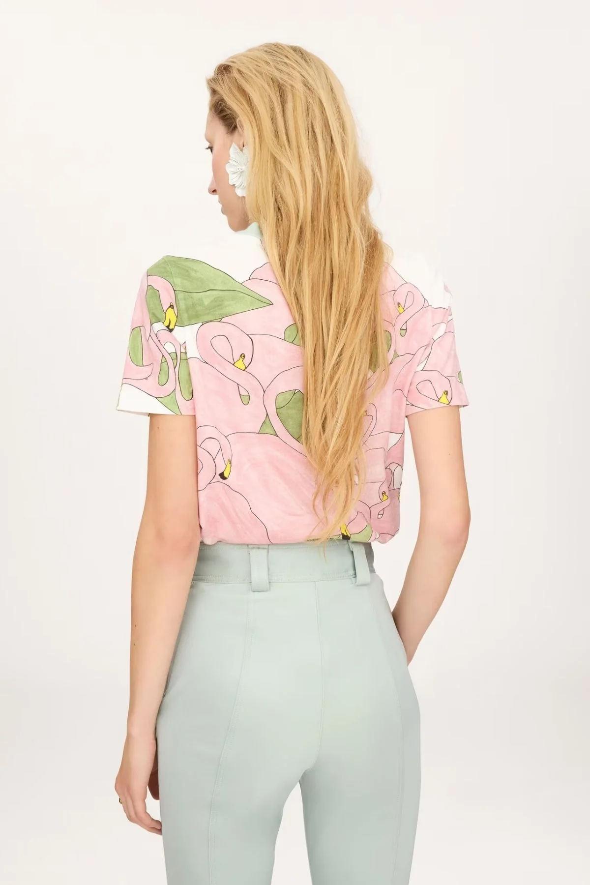 Chloé Flamingo Jersey Tee - Iconic Milk - Image 3