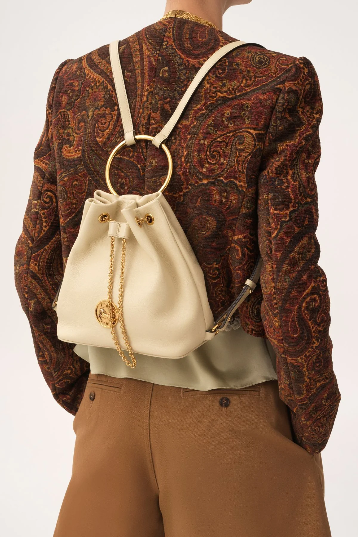 Chloé Bracelet Bag Backpack - Vegetal Beige - Image 3