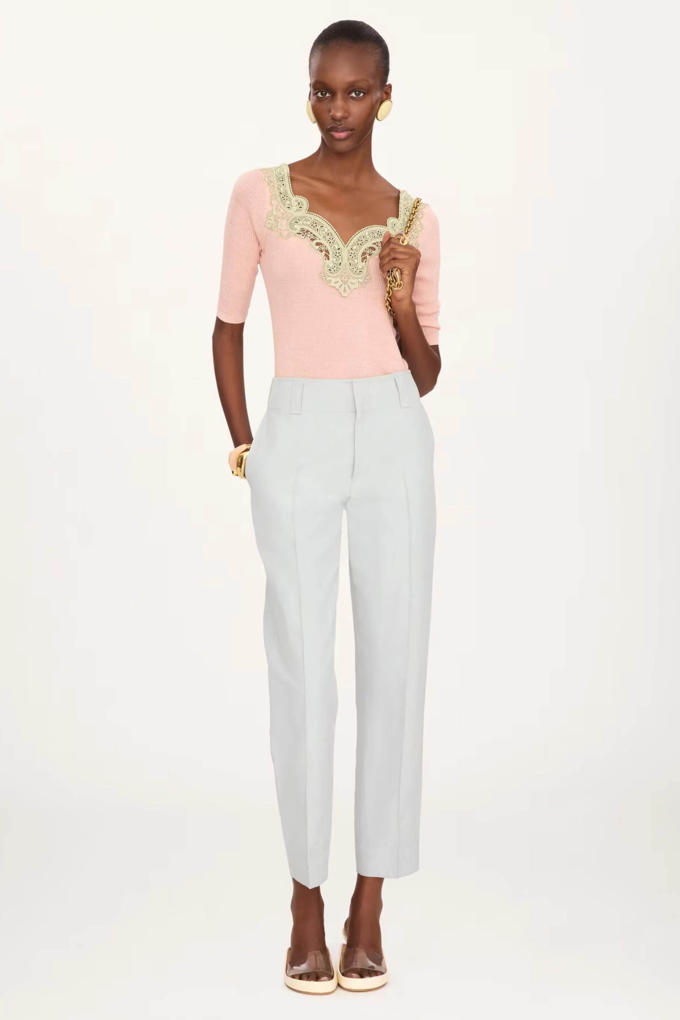 Chloé Cigarette Trousers - Storm Grey - Image 2