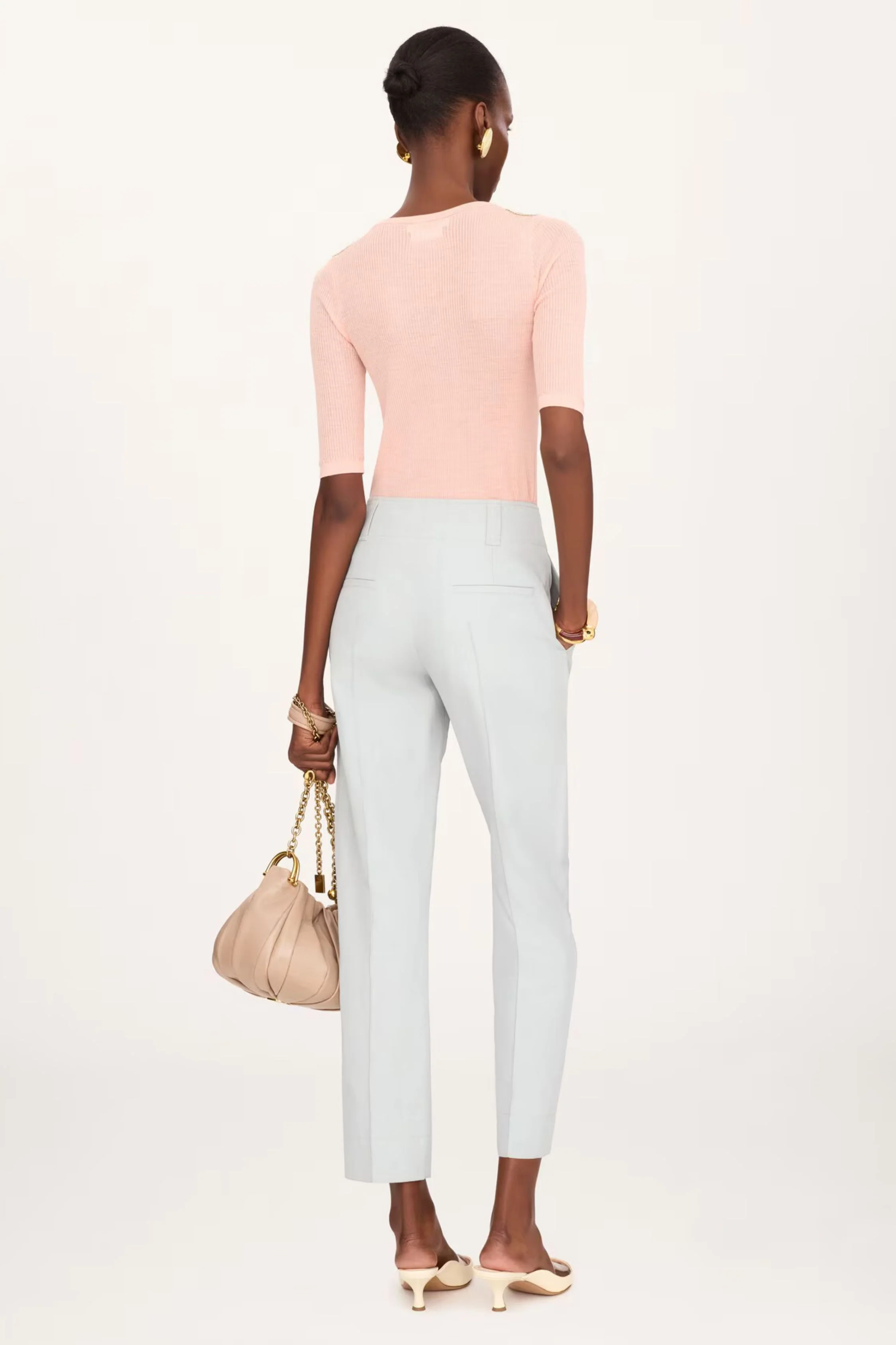 Chloé Cigarette Trousers - Storm Grey - Image 3
