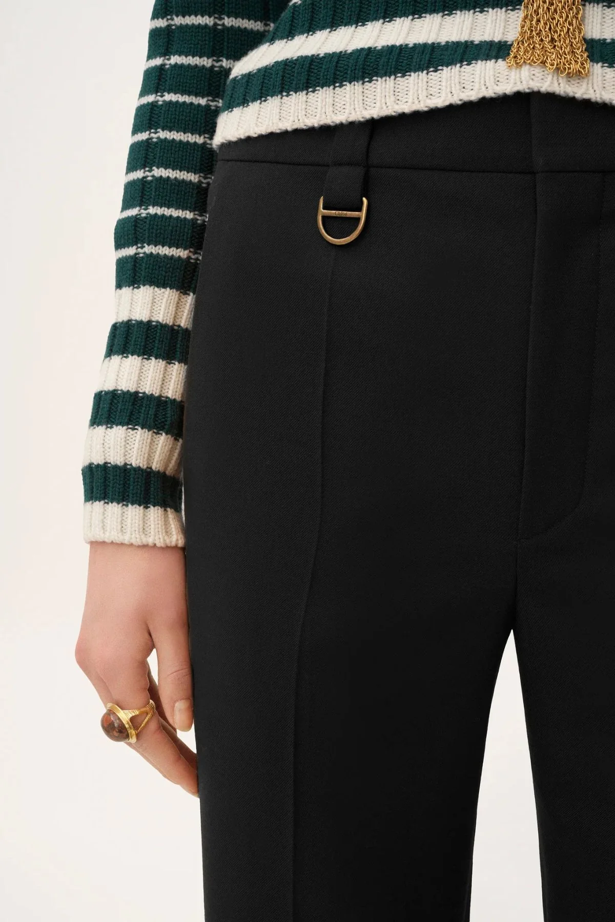 Chloé Classic Relaxed Tailored Pants - Black - Image 4