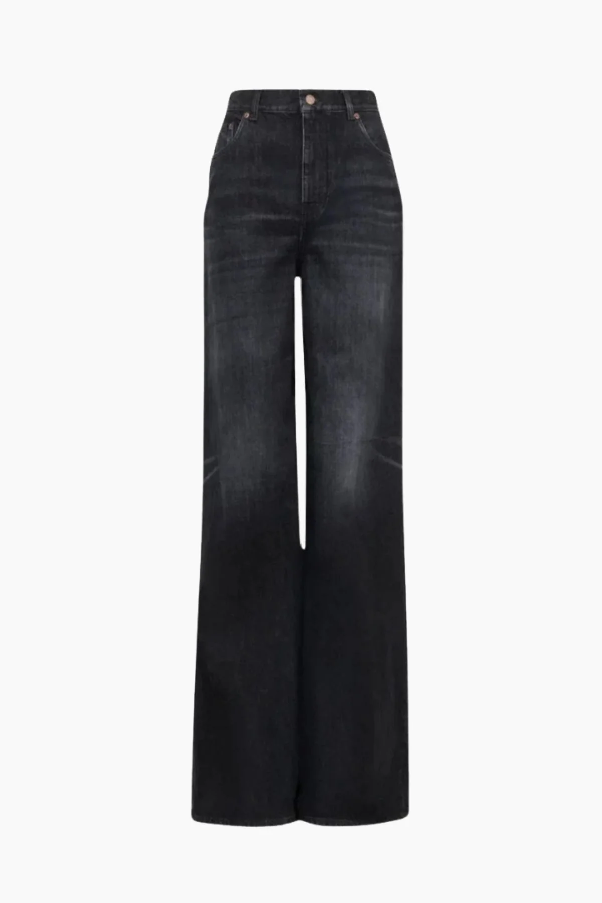 Chloé High Rise Wide Leg Jeans - Onyx Black