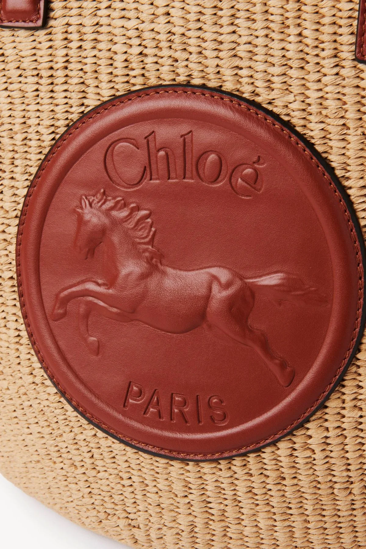 Chloé Horse Medal Basket Bag - Sepia Brown - Image 4