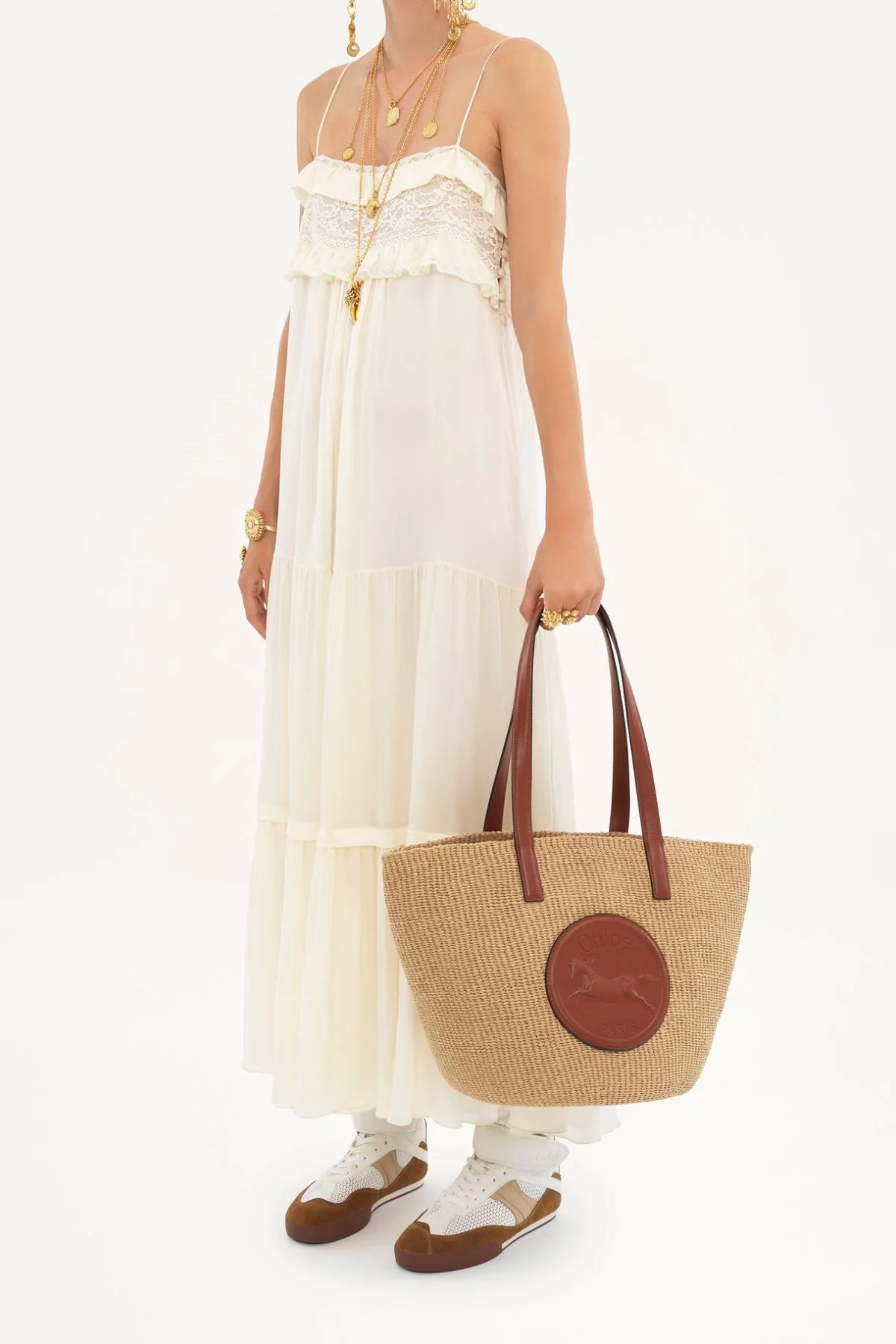 Chloé Horse Medal Basket Bag - Sepia Brown - Image 5