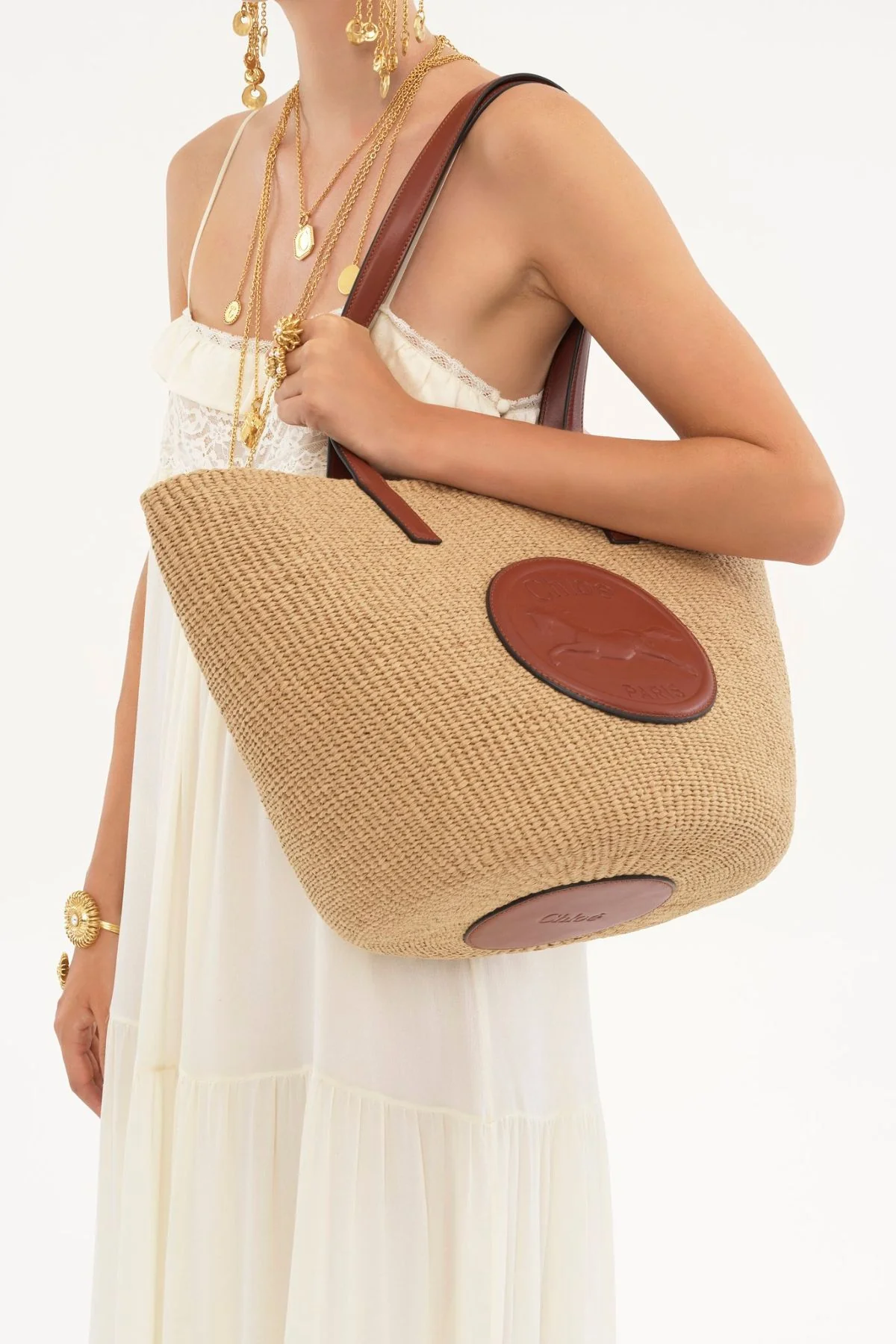 Chloé Horse Medal Basket Bag - Sepia Brown - Image 7
