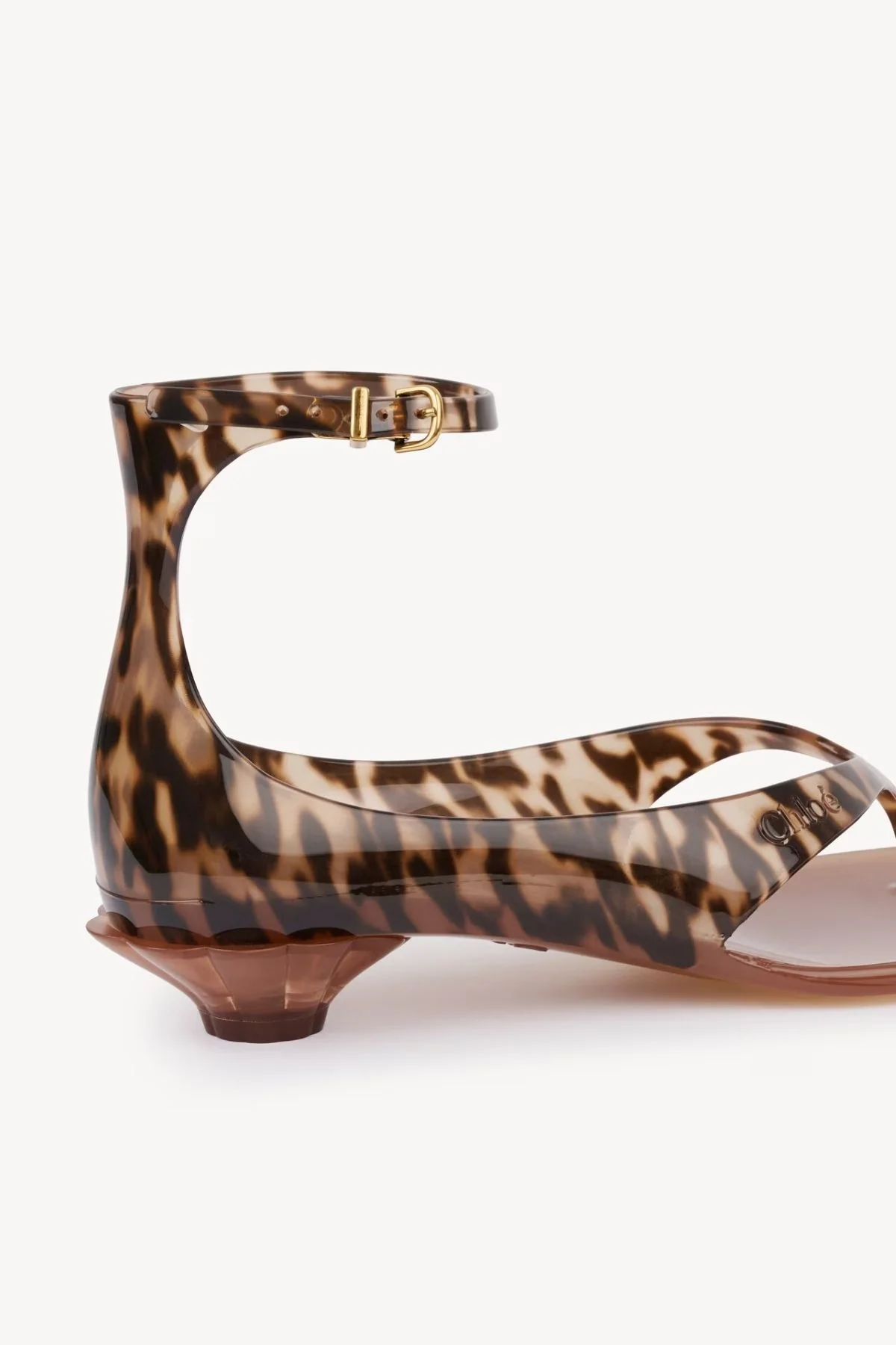 Chloé Jelly Leopard Sandal - Black Brown - Image 3