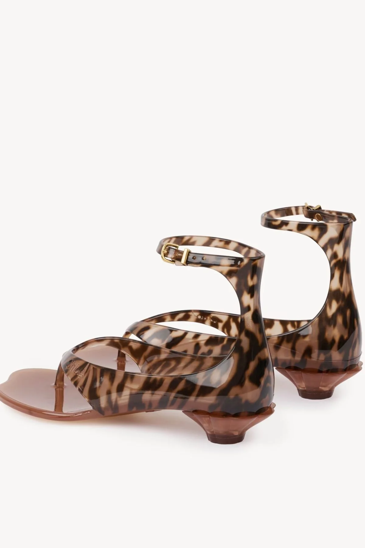 Chloé Jelly Leopard Sandal - Black Brown - Image 4