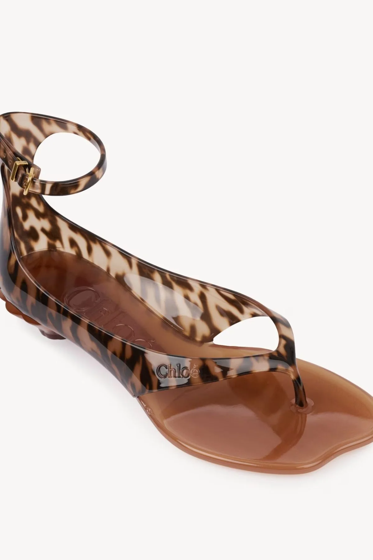 Chloé Jelly Leopard Sandal - Black Brown - Image 5